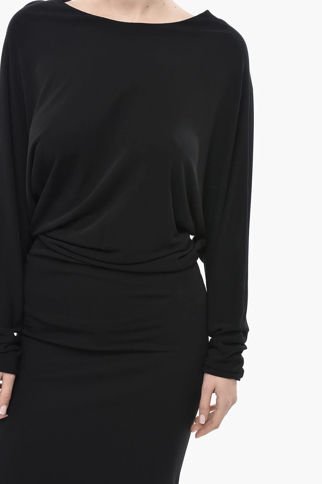 KHAITE og1mm0426 Backless Dress in Black Size M / US 6-8 / IT 42-44 - 3 Thumbnail