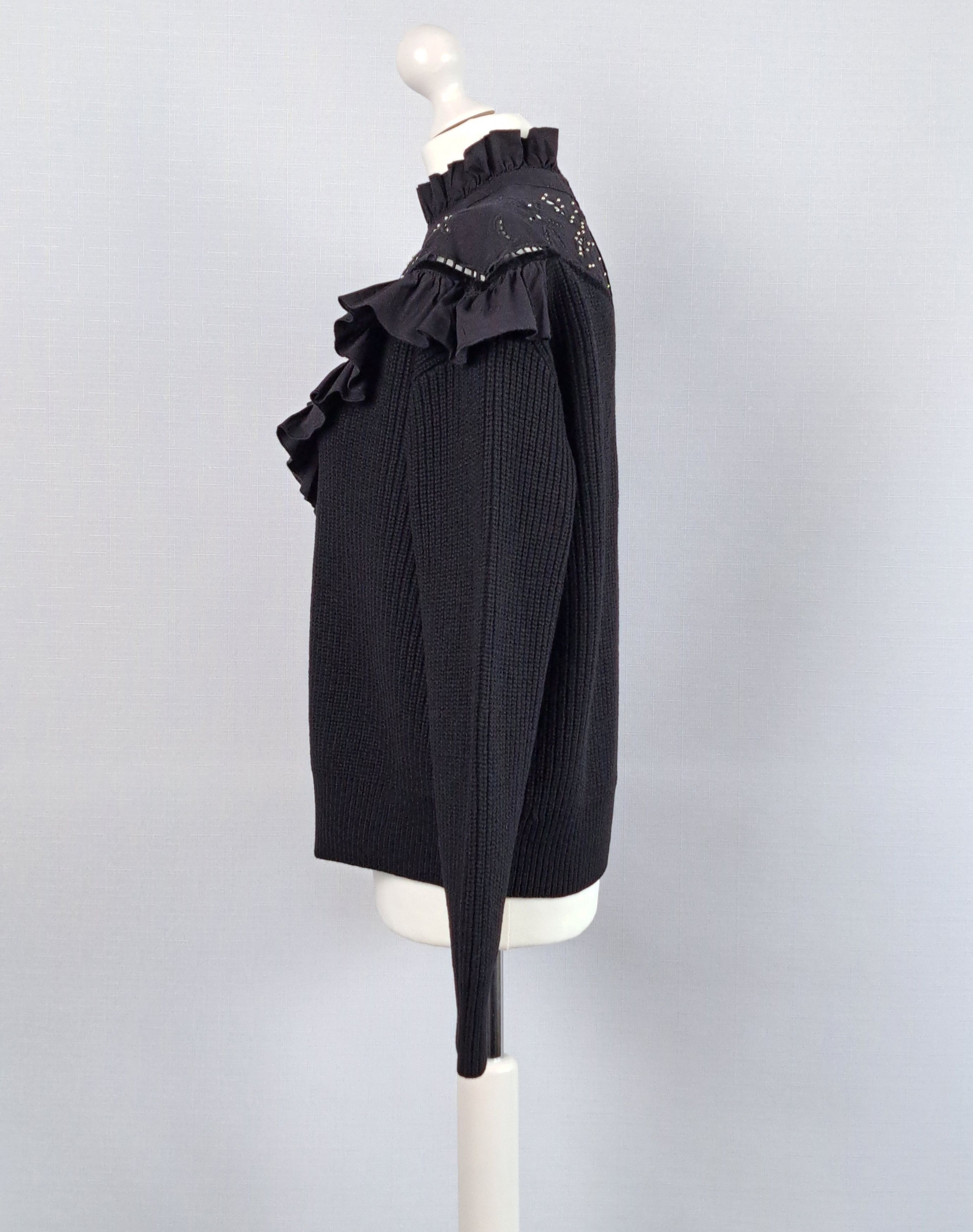 Sandro Sandro wool blend sweater in black. Size 3. Size M / US 6-8 / IT 42-44 - 5 Thumbnail