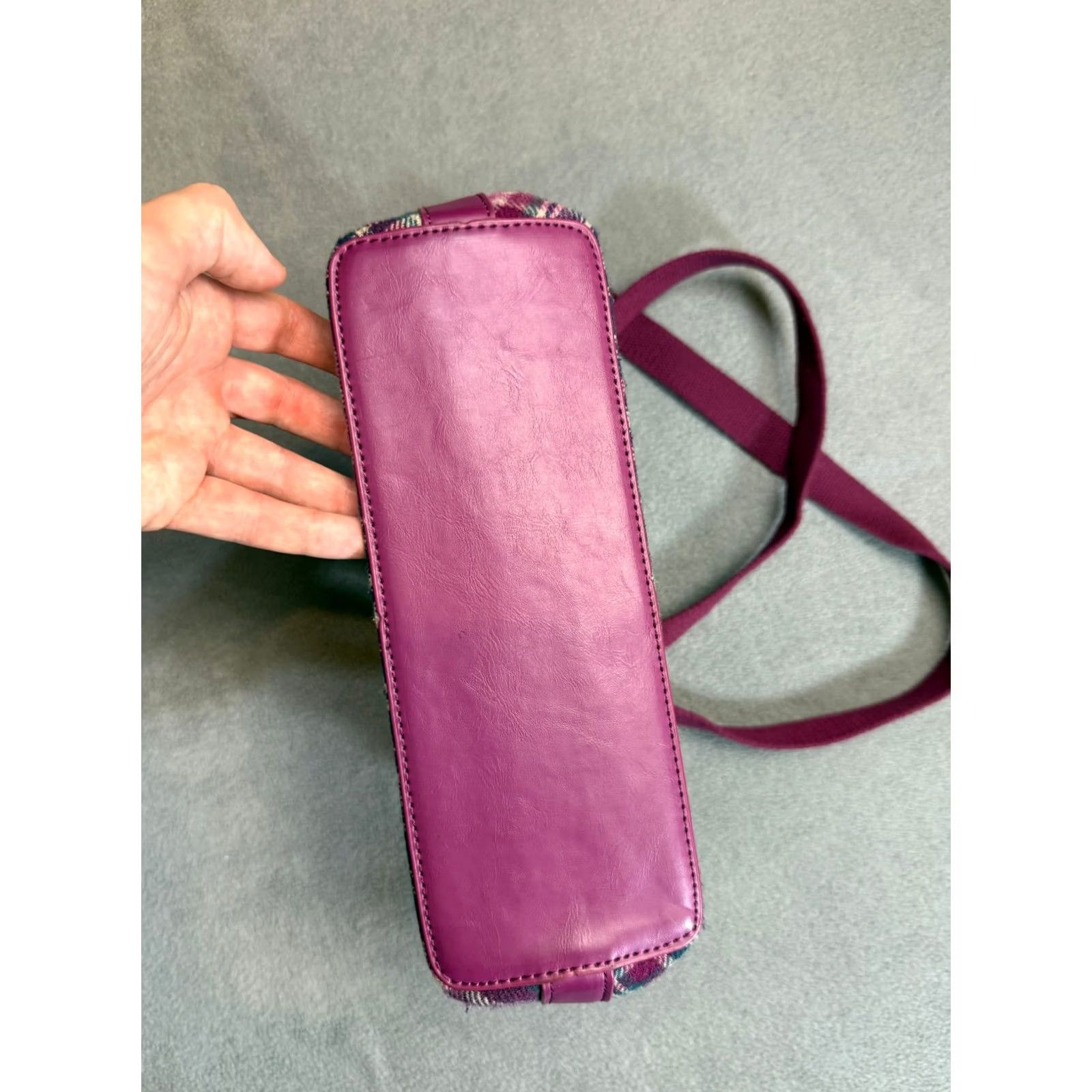 Vintage NESS Wool Blend Shoulder Bag Purple Women Size ONE SIZE - 3 Thumbnail