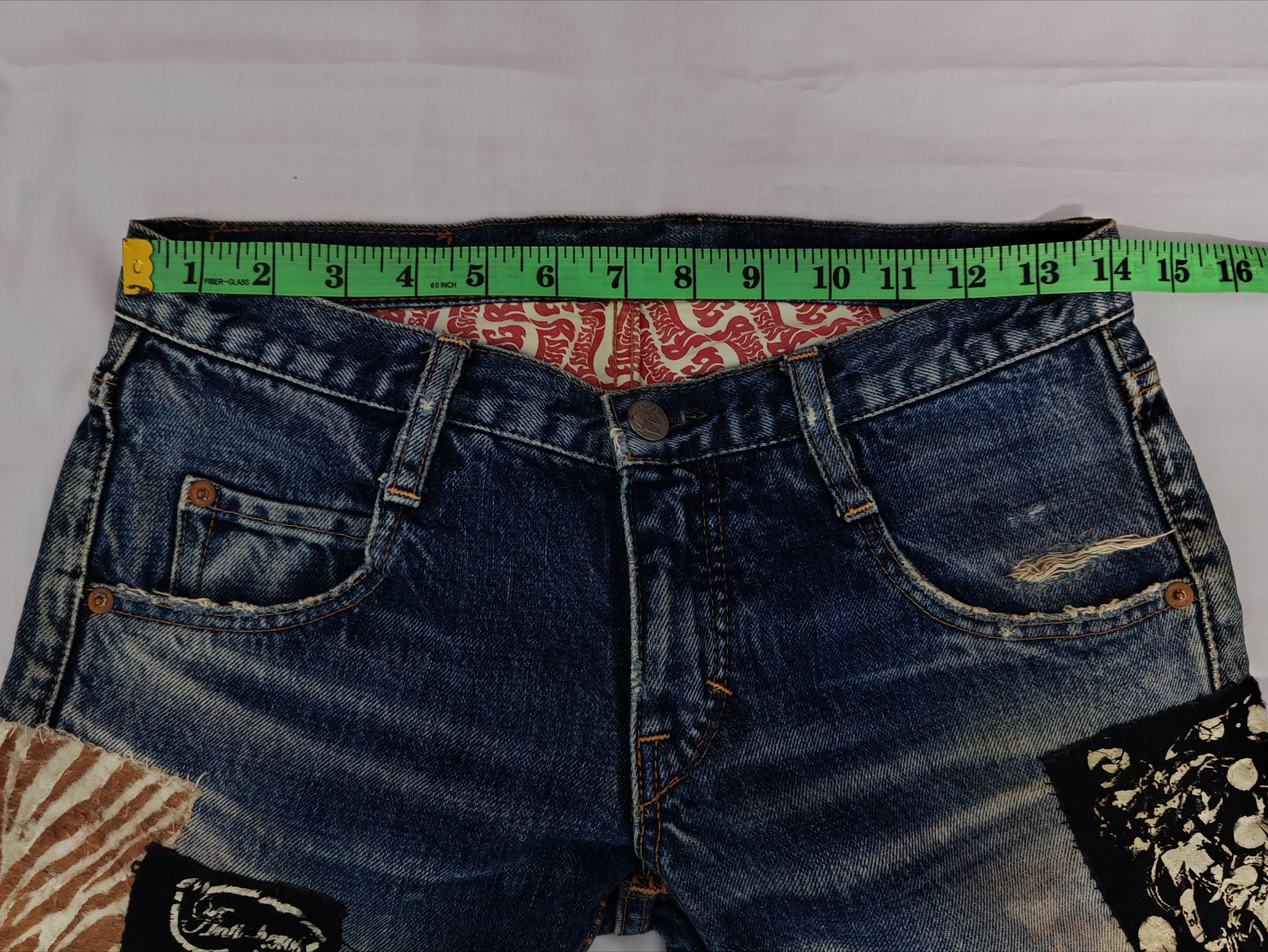 If Six Was Nine RNA Inc Distressed Denim Jean Seditionaries Patchwork Rare Size US 28 / EU 44 - 8 Thumbnail
