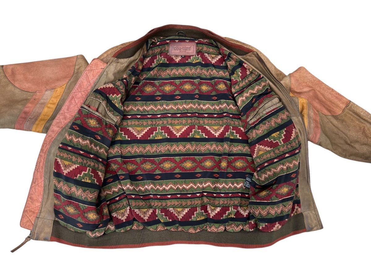 Leather Vintage Couture by J. Park Patina Leather Bomber Jacket Size US M / EU 48-50 / 2 - 12 Thumbnail