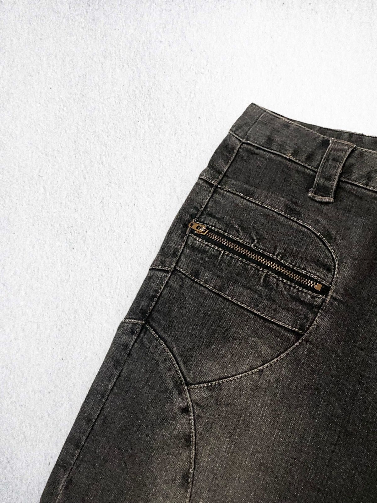 20471120 Vintage Japan Nuovo Pintuck Creased Flare Jeans Size US 30 / EU 46 - 6 Thumbnail