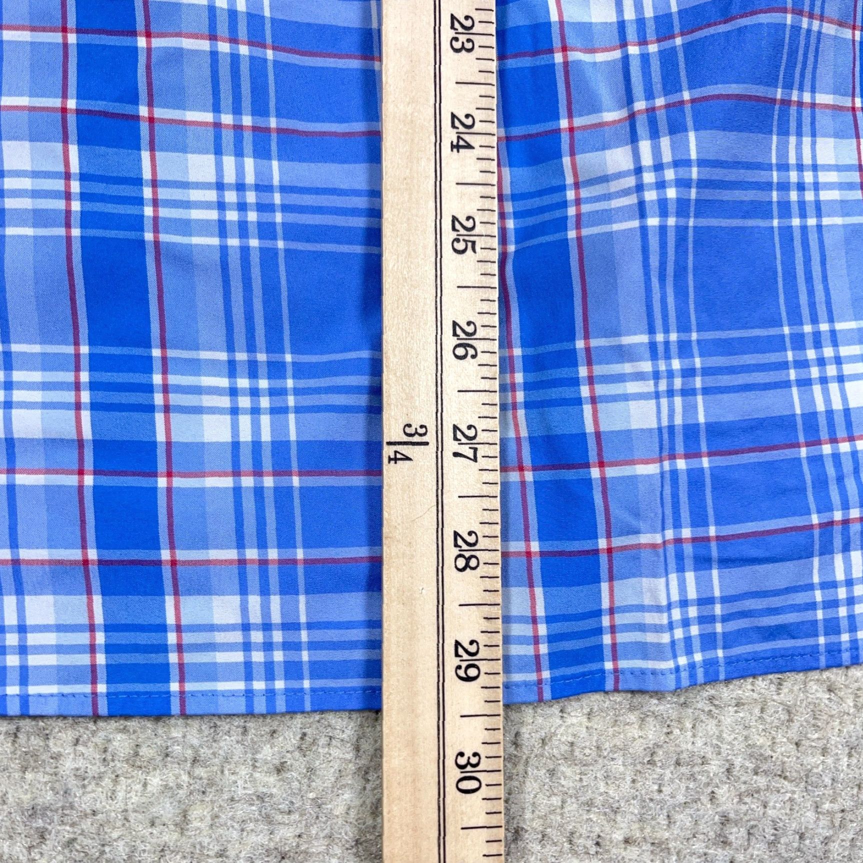 Vineyard Vines Vineyard Vines Shirt Men XL Blue Plaid Performance Button Up Nylon Classic Fit Size US XL / EU 56 / 4 - 6 Thumbnail