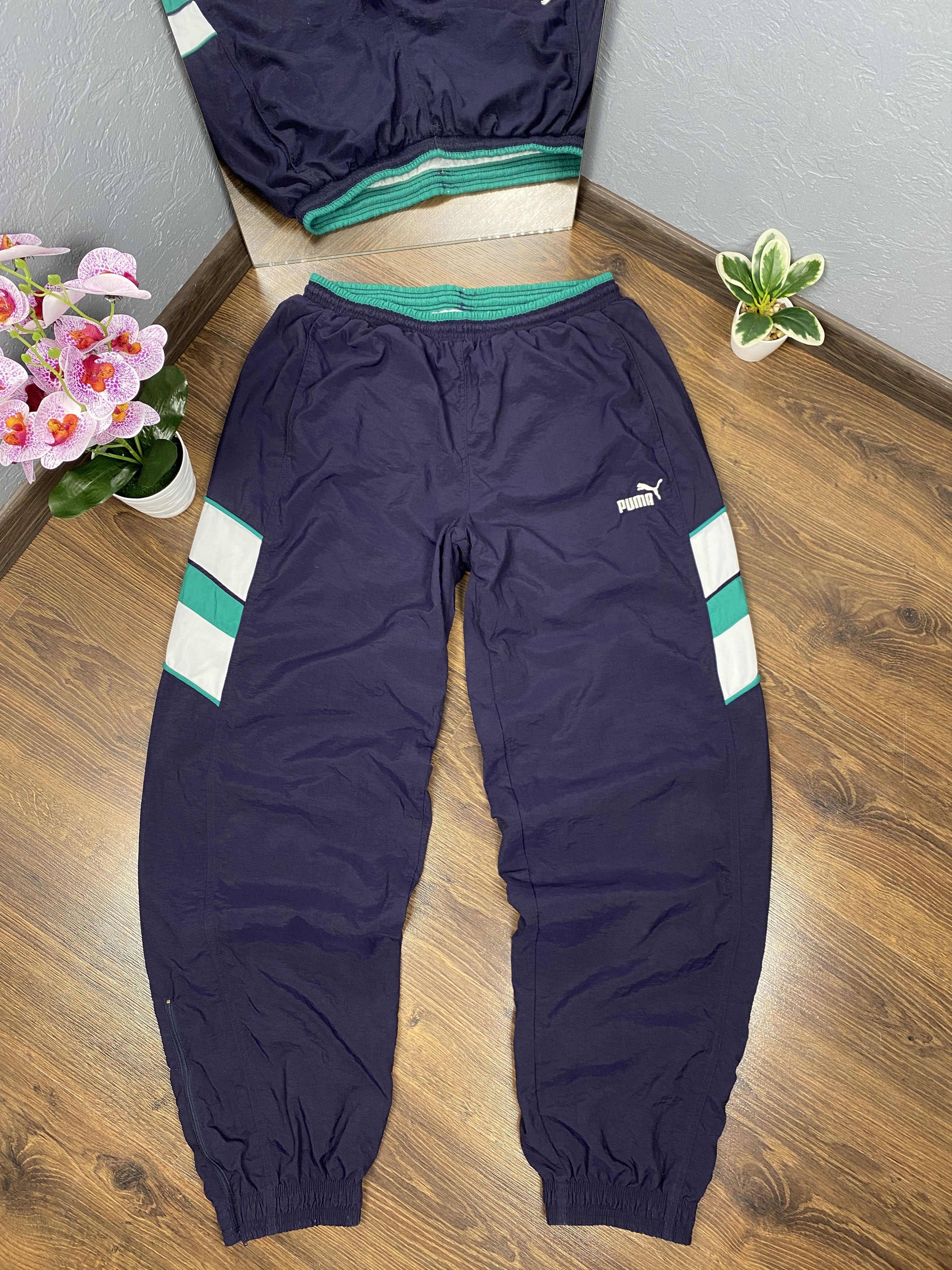 Puma × Vintage Puma vintage baggy parachute nylon track pants y2k Size US 34 / EU 50 - 1 Thumbnail