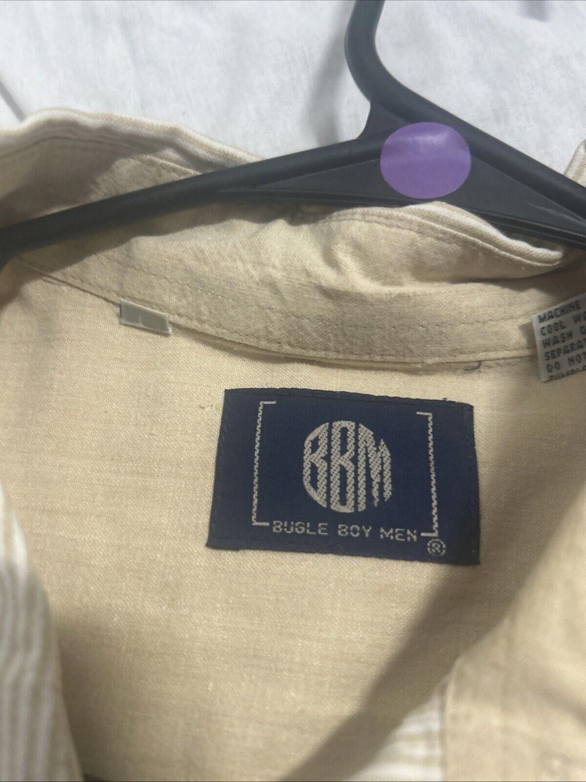 Bugle Boy VTG 1990s Tan Bugle Boy Men’s Button Up Shirt Size US L / EU 52-54 / 3 - 3 Thumbnail