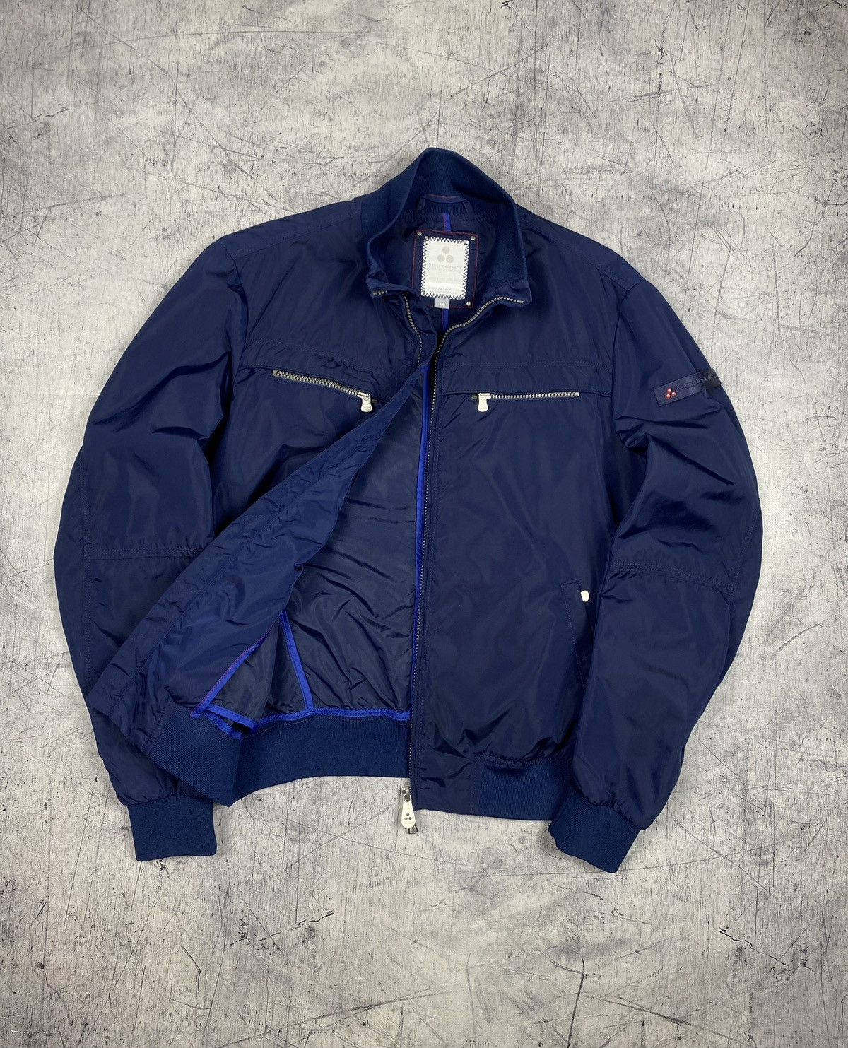 Peuterey Peuterey Technical Nylon Bomber Jacket Navy Blue Size US M / EU 48-50 / 2 - 12 Thumbnail