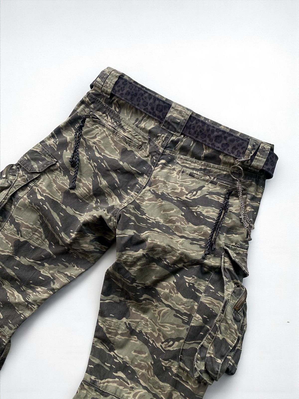 If Six Was Nine Root three tiger stripe flared cargo pants LGB VKEI STYLE Size US 30 / EU 46 - 4 Thumbnail