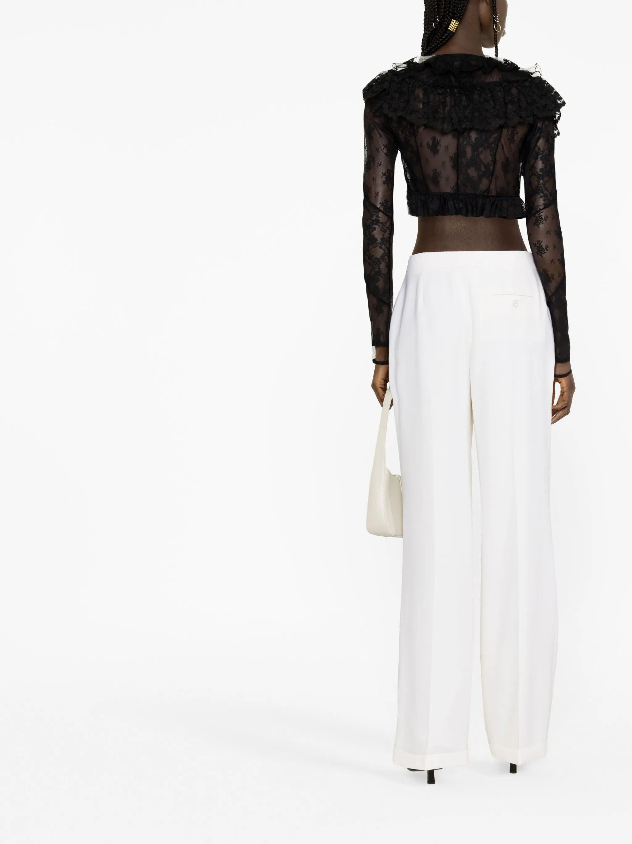 Alexander McQueen o1y0325 Pant in Ivory Size 26" / US 2 / IT 38 - 4 Thumbnail