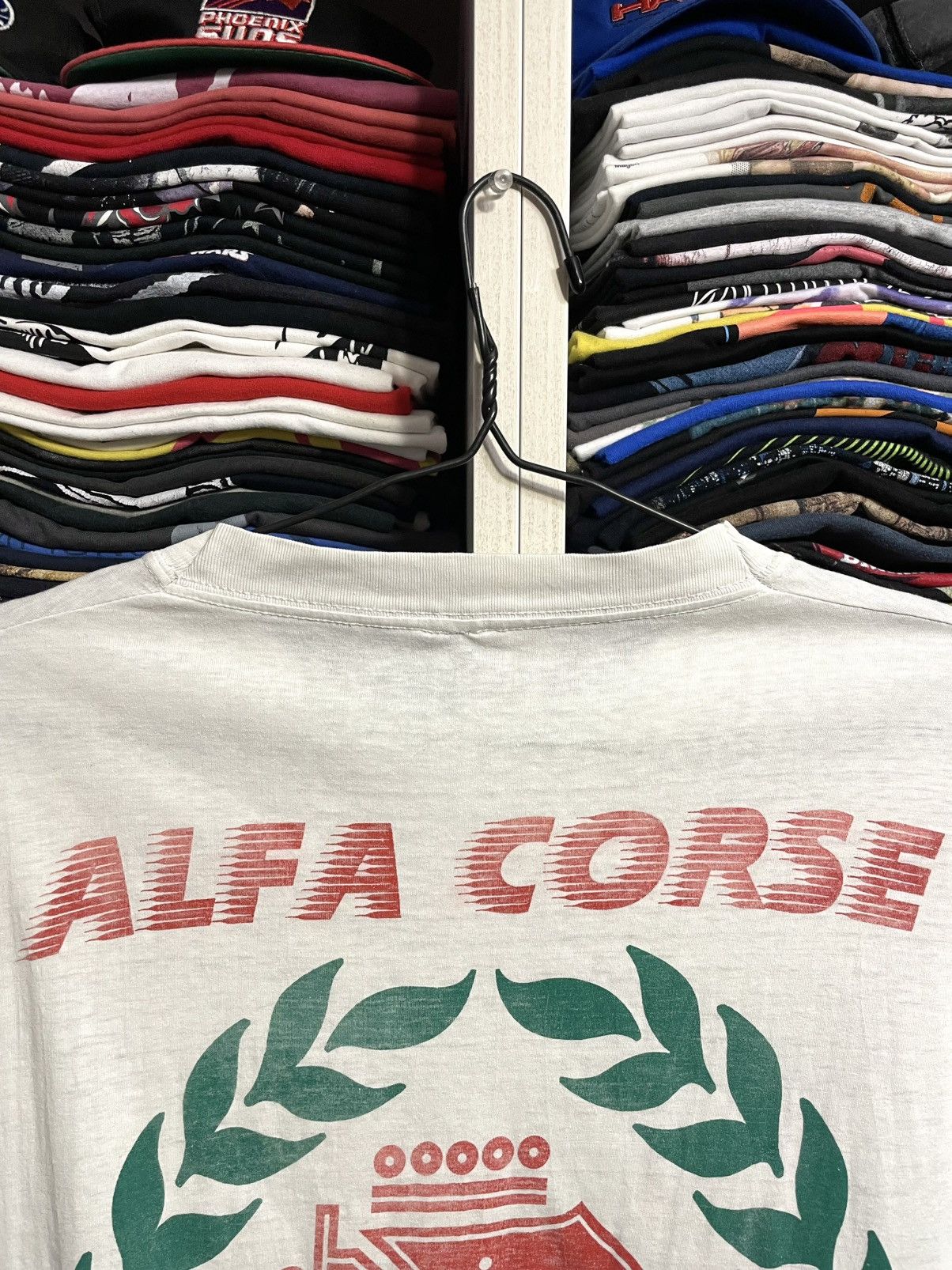 Vintage Vintage 90s Alfa Romeo Corse Over Print Racing T-Shirt Size US L / EU 52-54 / 3 - 18 Thumbnail