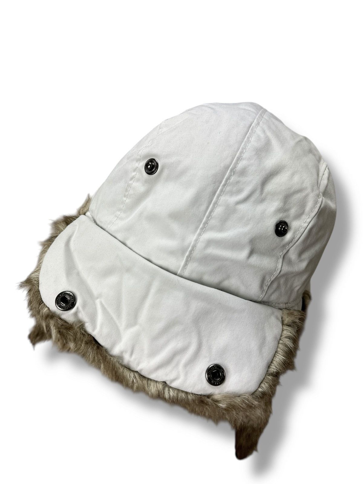 Napapijri Napapijri White Trapper Hat Winter Pilot Aviator Ushanka OS Size ONE SIZE - 8 Thumbnail