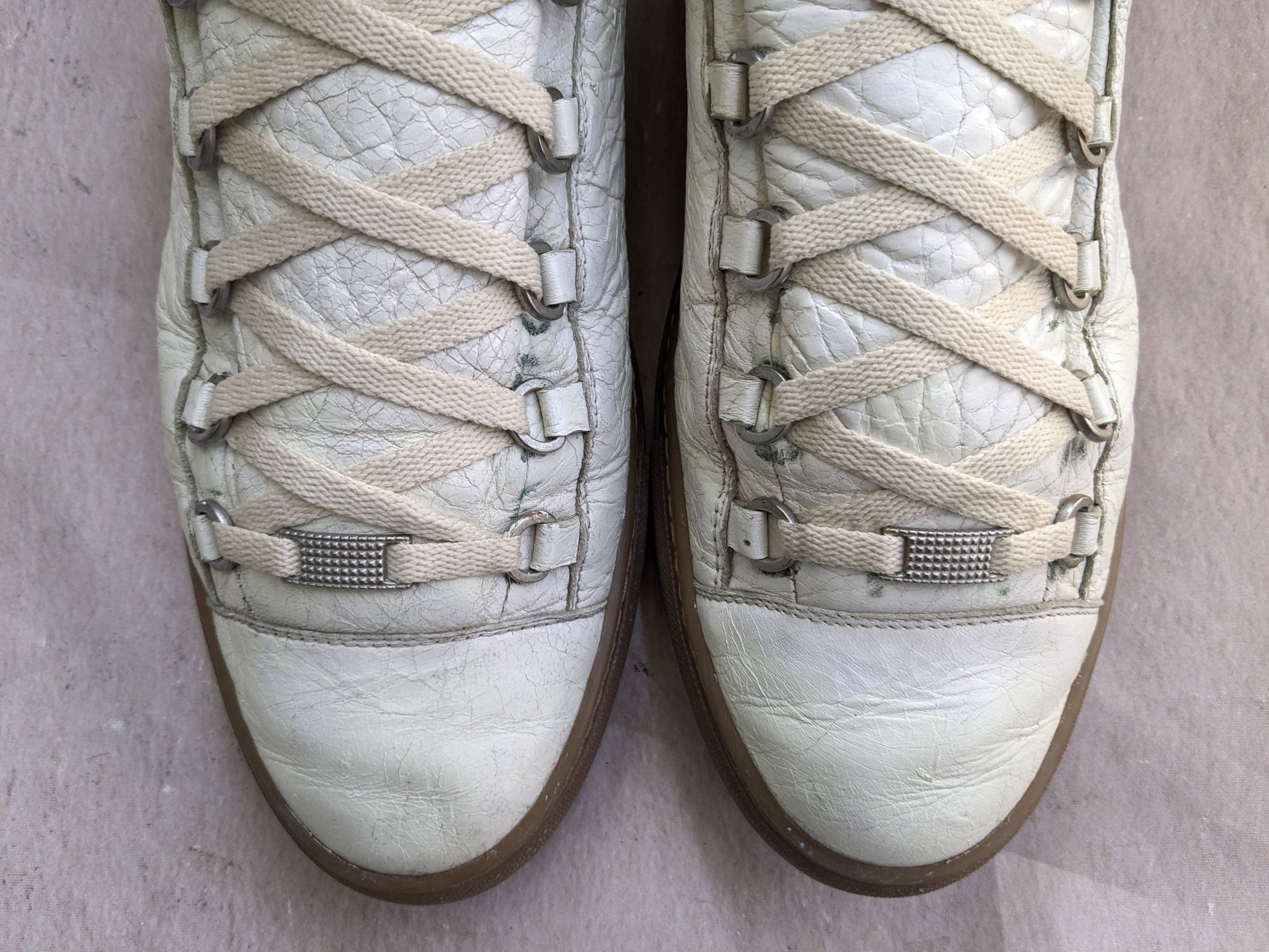 Balenciaga Balenciaga Arena White Brown Leather High Tops 13 Size US 13 / EU 46 - 3 Thumbnail