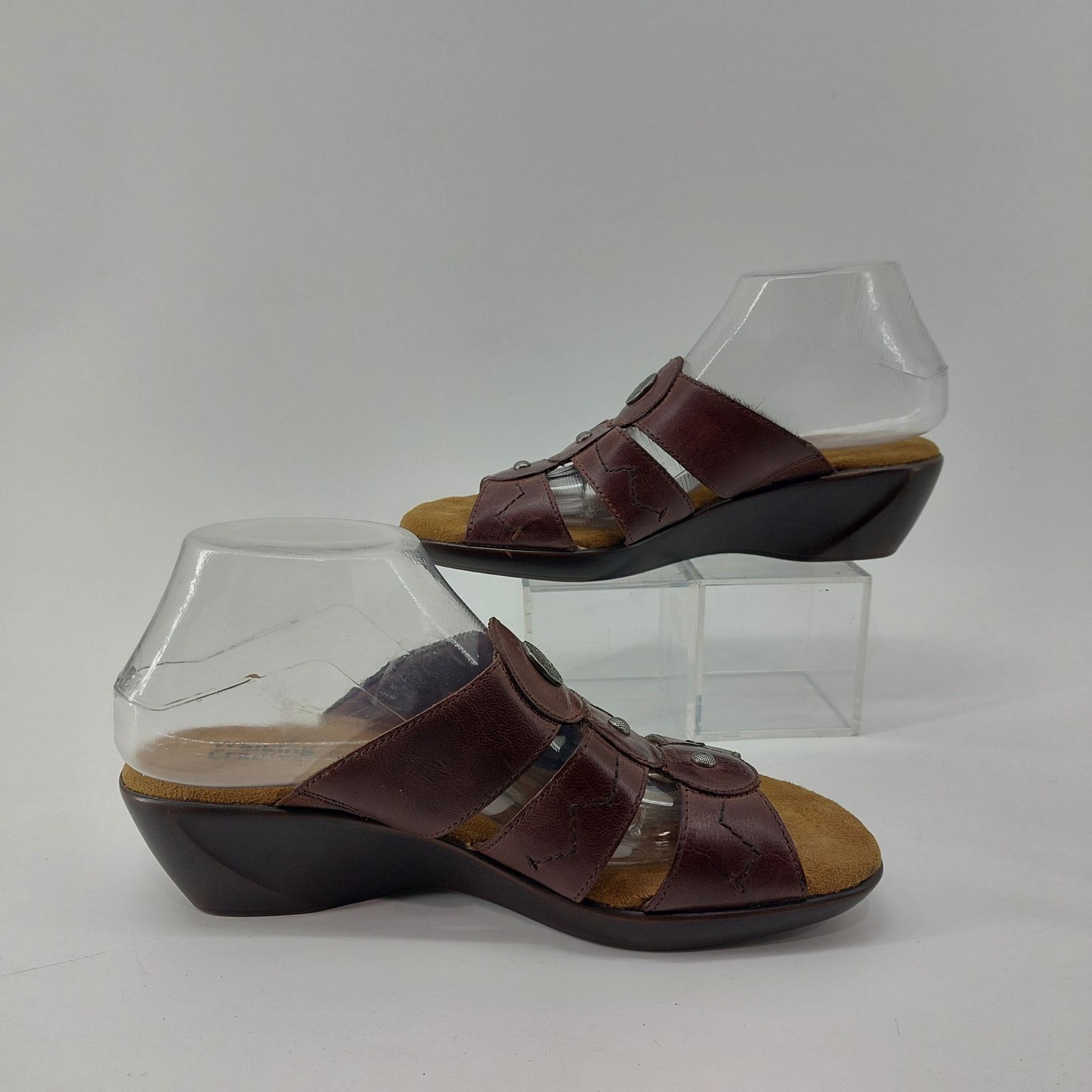Other Walking Cradles Brown Leather Sandals Slides 9.5 Size US 9.5 / IT 39.5 - 7 Thumbnail