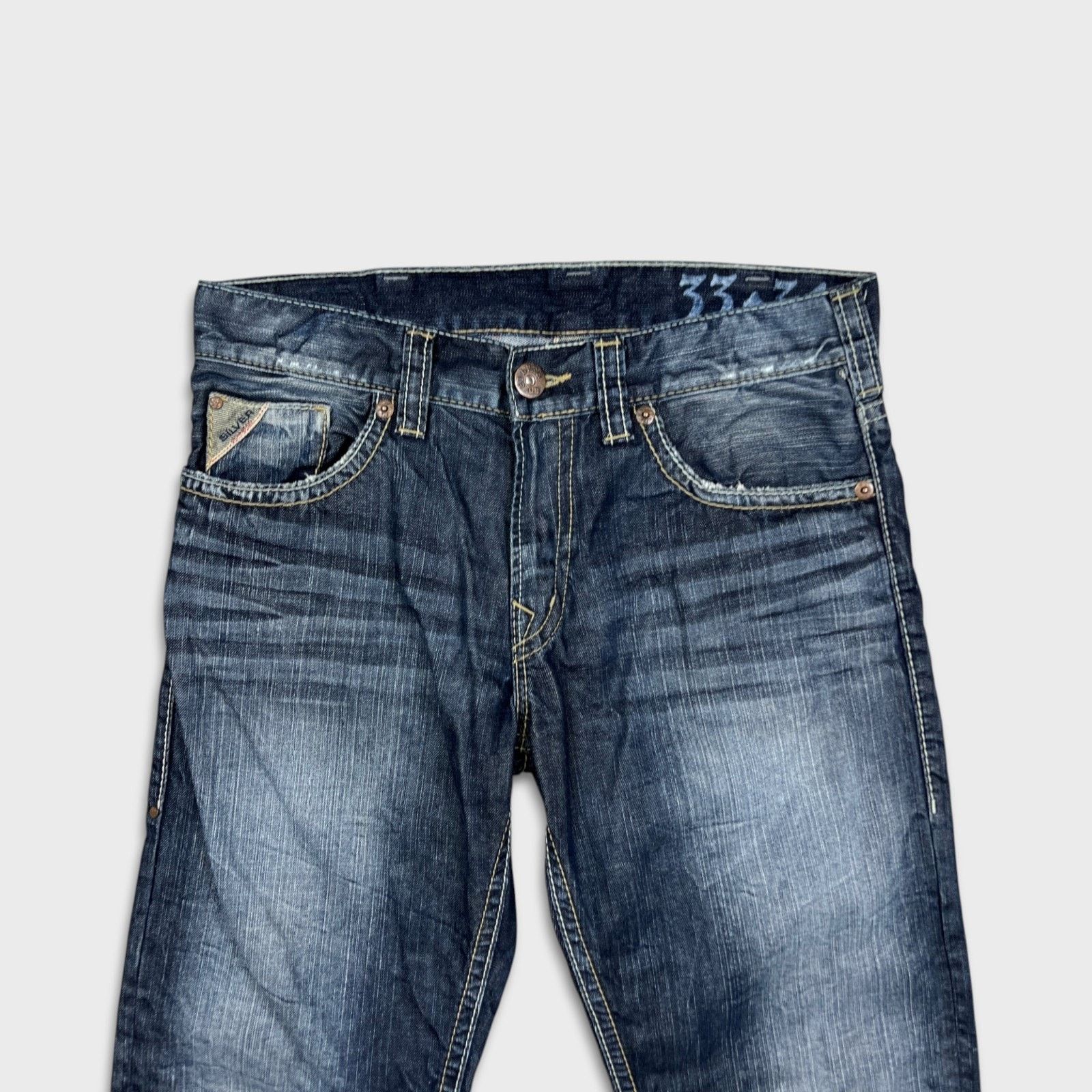 Silver Jeans Co. Silver Jeans Zac 33x34 Blue Relaxed Fit Straight Leg Denim Size US 33 - 2 Thumbnail