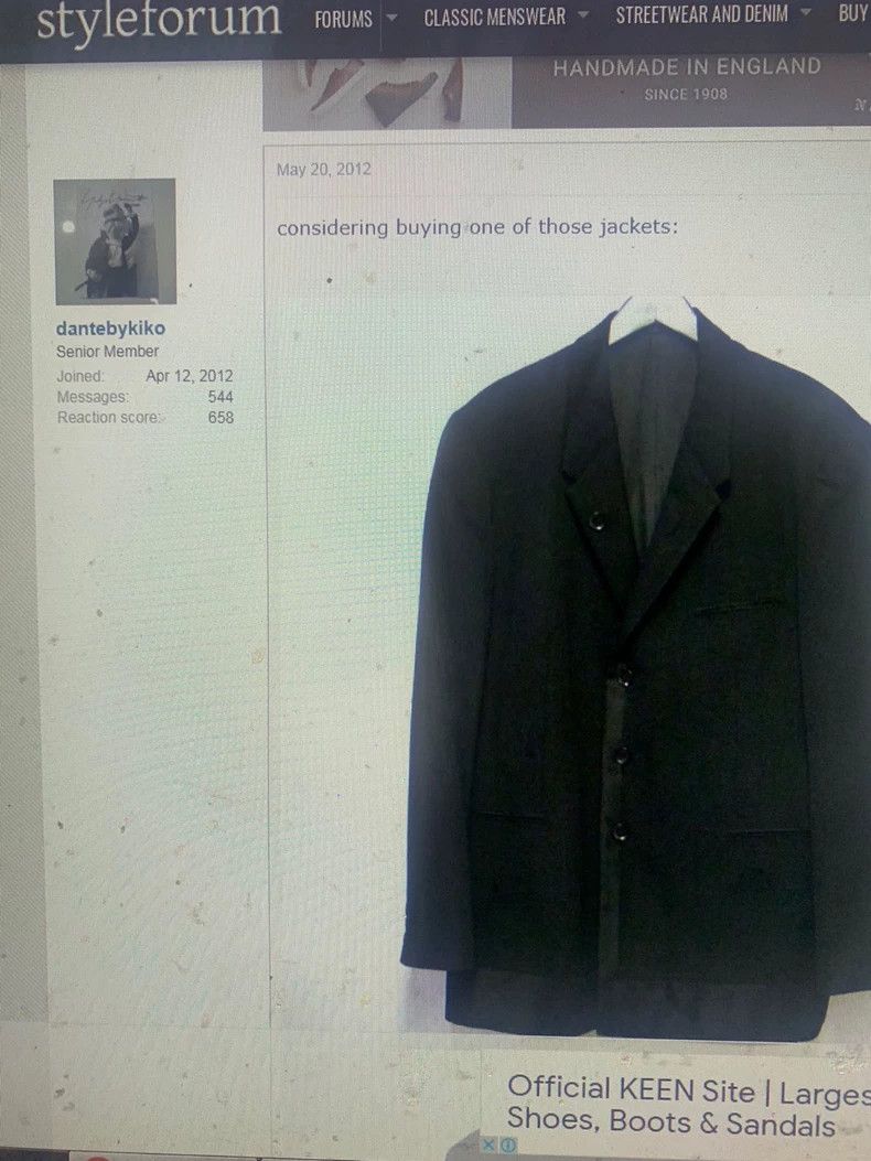 Yohji Yamamoto Yohji Yamamoto size 3 01 aw mafia cashmere paneled suit 250 Size 38R - 6 Thumbnail