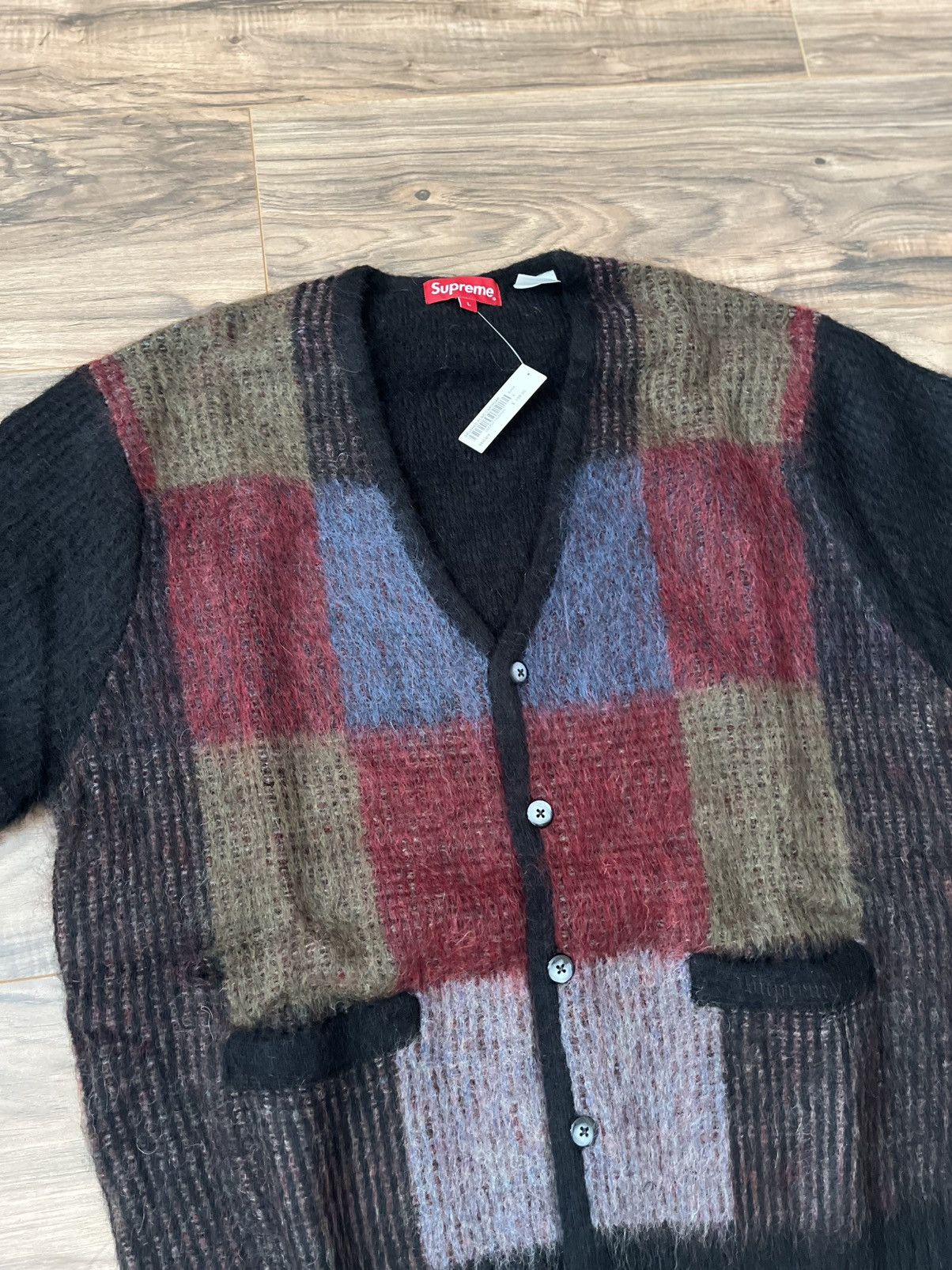 Supreme Supreme Brushed Grid Cardigan Size US L / EU 52-54 / 3 - 10 Thumbnail