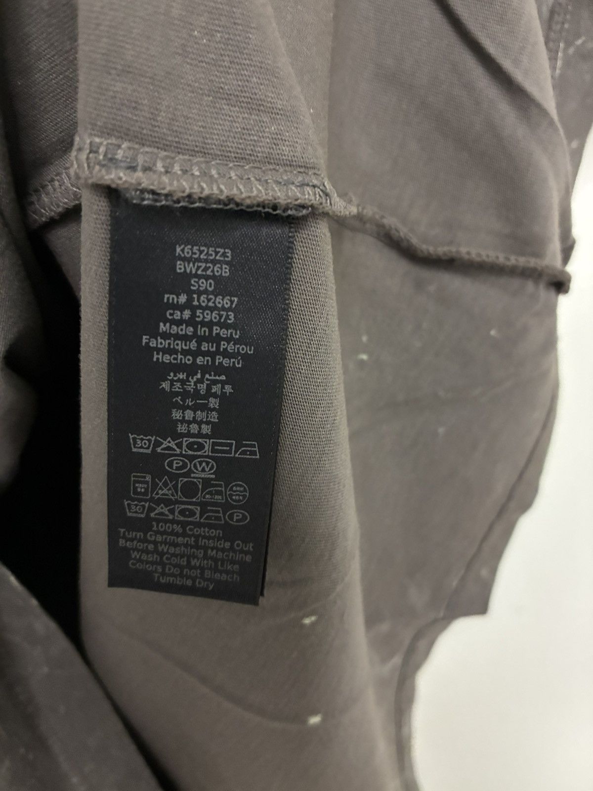 John Varvatos Grey Abstract Marble Cotton tee Size large Size US L / EU 52-54 / 3 - 5 Thumbnail