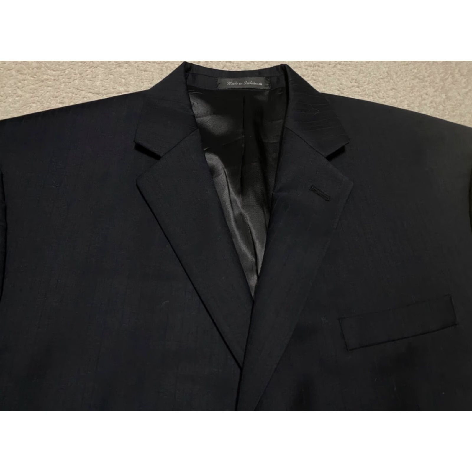 Calvin Klein Calvin Klein Blazer Mens sz 44 Solid Blue 3 Button 100% Wool Long Sleeve Size US XXL / EU 58 / 5 - 3 Thumbnail