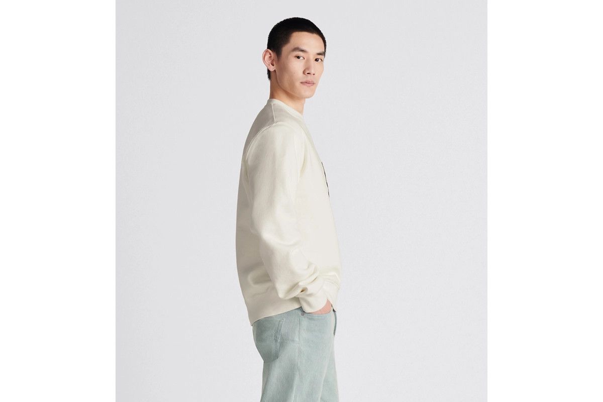 Dior o1bcso1str1124 CD Interlaced Regular-Fit Sweatshirt in White Size US L / EU 52-54 / 3 - 5 Thumbnail
