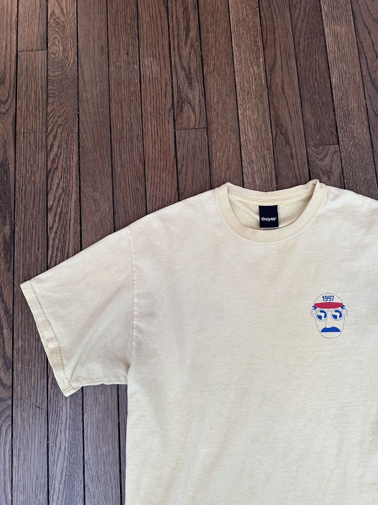 Only NY Only NY Yellow 917 Mustache Retro Logo Tee Sz. Large OnlyNY Size US L / EU 52-54 / 3 - 3 Thumbnail