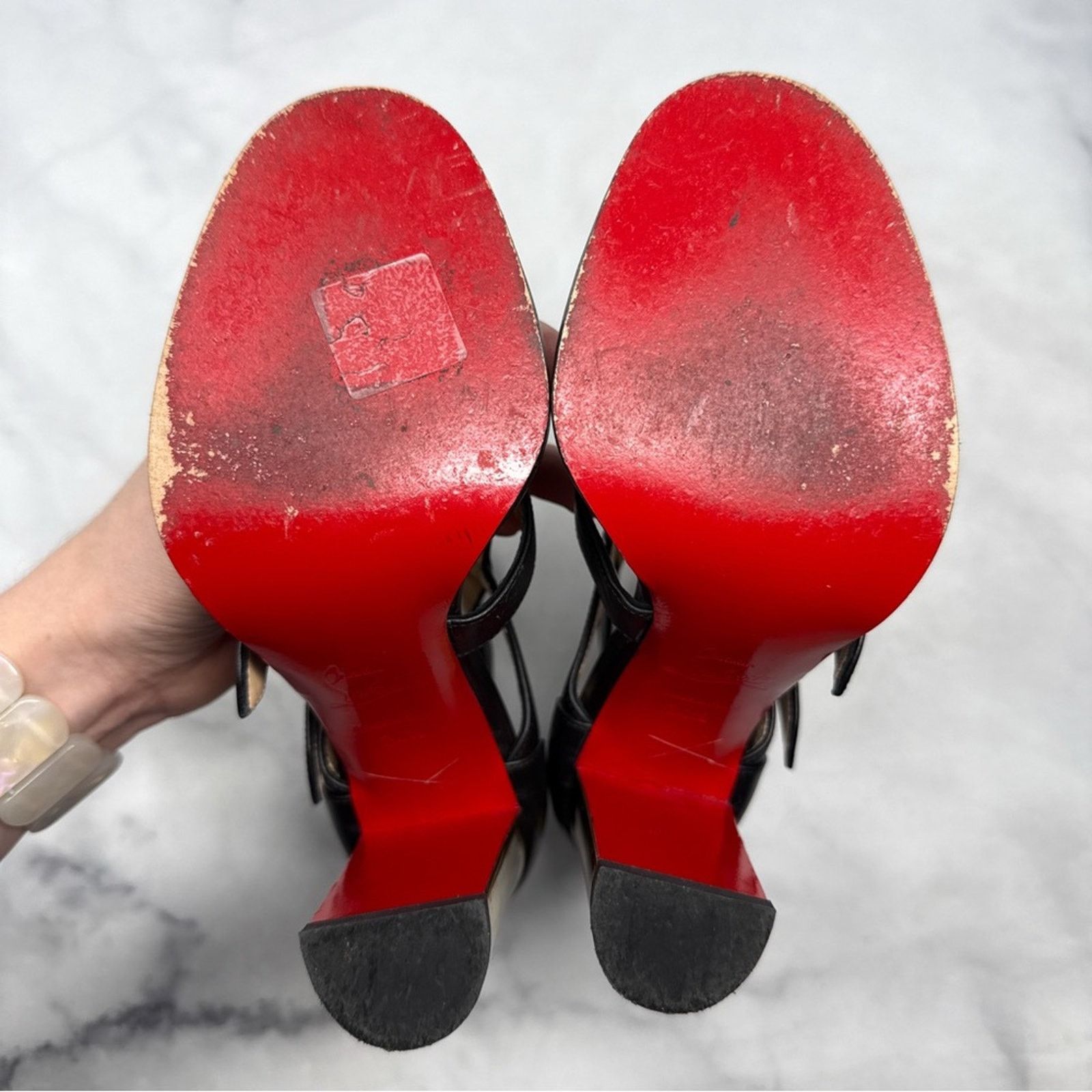 Christian Louboutin Christian Louboutin Fencing Leather Gladiator Bootie Heels Size US 4.5 / IT 34.5 - 9 Thumbnail