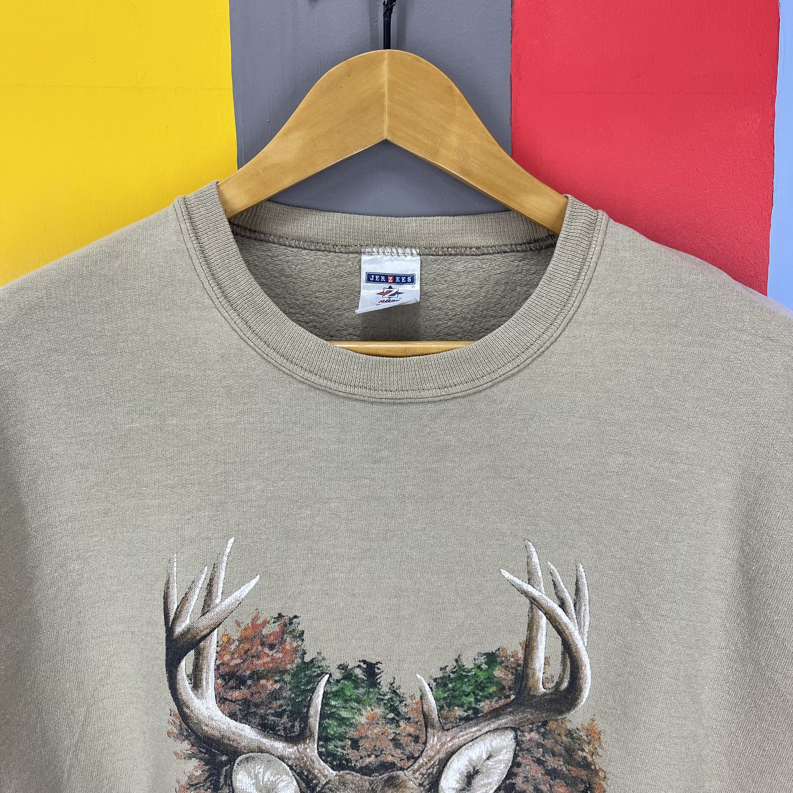 Jerzees Y2K Vintage DEER STAG by JERZEES Sweatshirt #1977/12 Size US XL / EU 56 / 4 - 2 Thumbnail