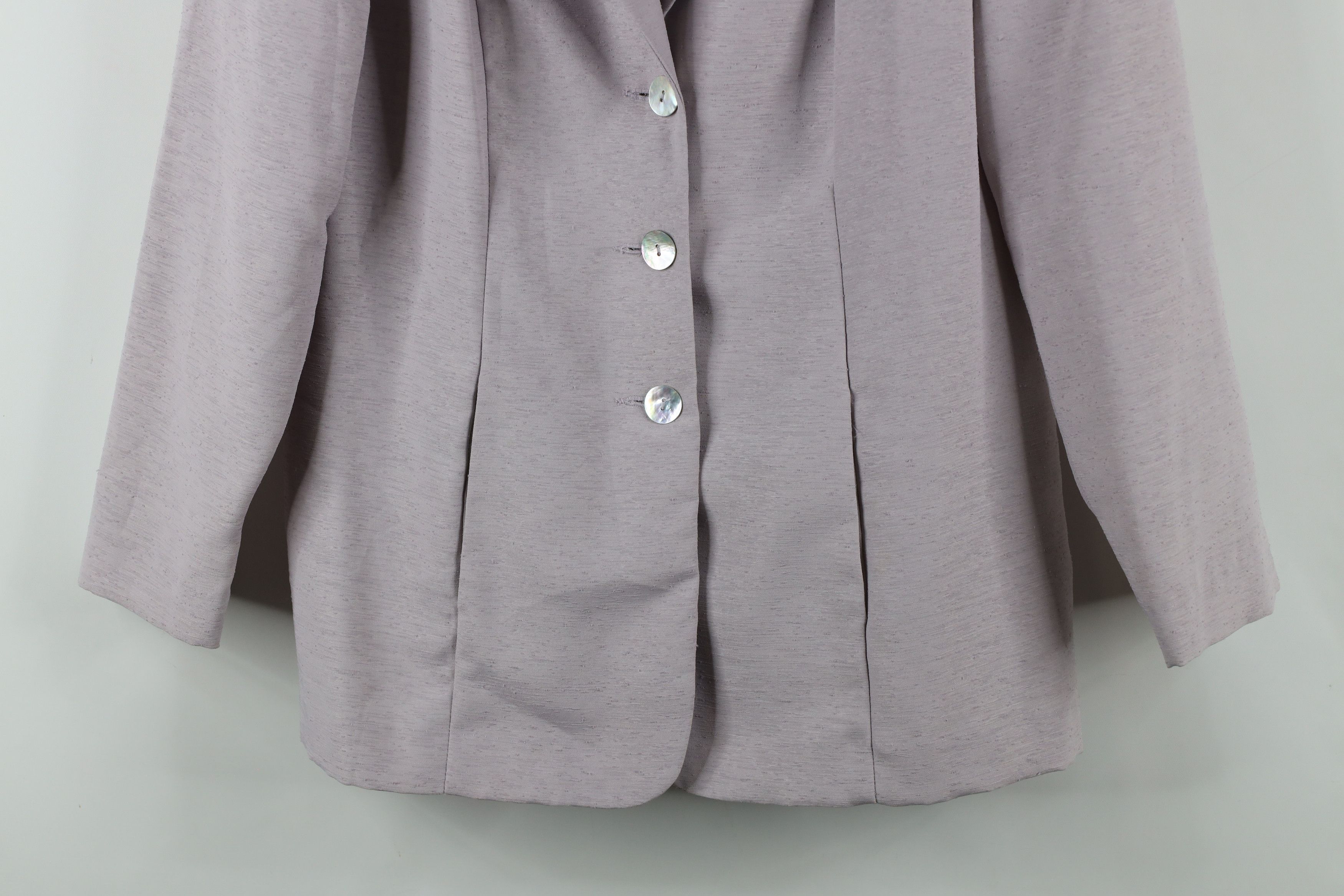 Vintage Vintage 90s Streetwear Button Blazer Suit Coat Jacket Lilac Size XXL / US 16-18 / IT 52-54 - 3 Thumbnail