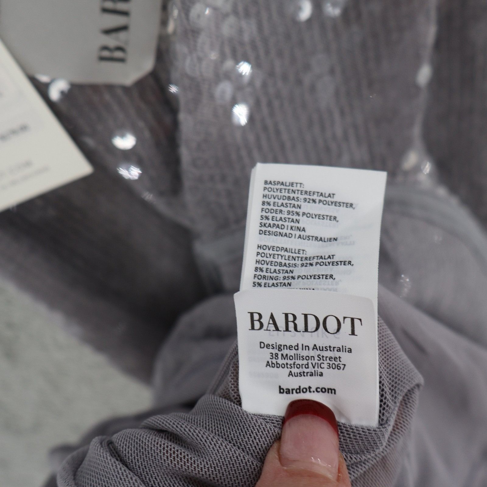 Other BARDOT Verona Low-Back Sequin Maxi Dress Womens 2 Gray Size XS / US 0-2 / IT 36-38 - 17 Thumbnail