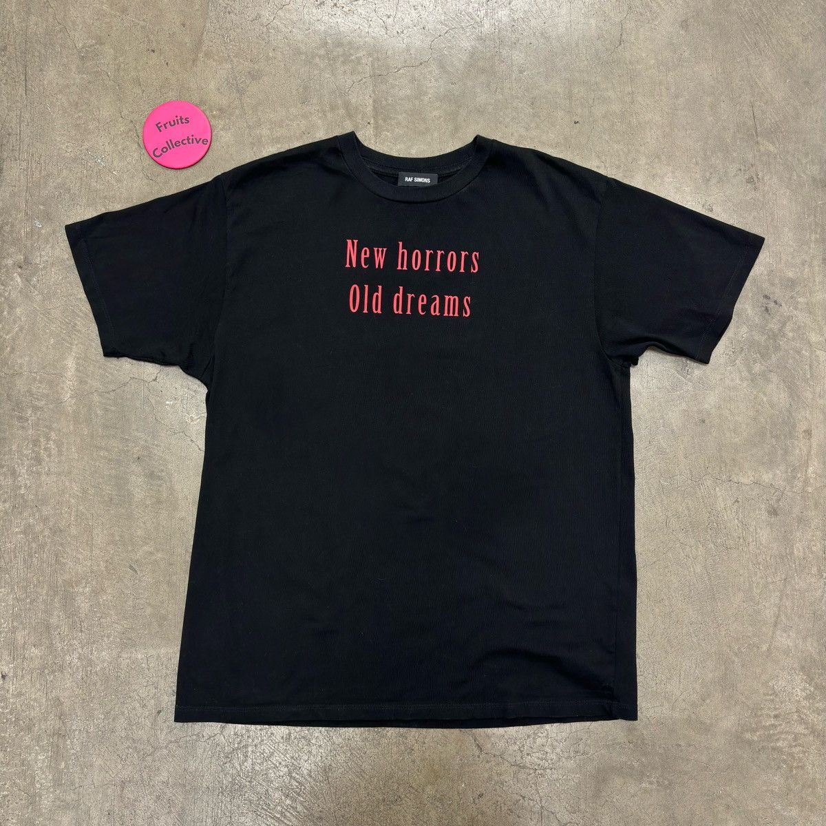 Pre-owned Raf Simons Aw17 New Horrors Old Dreams T-shirt In Black