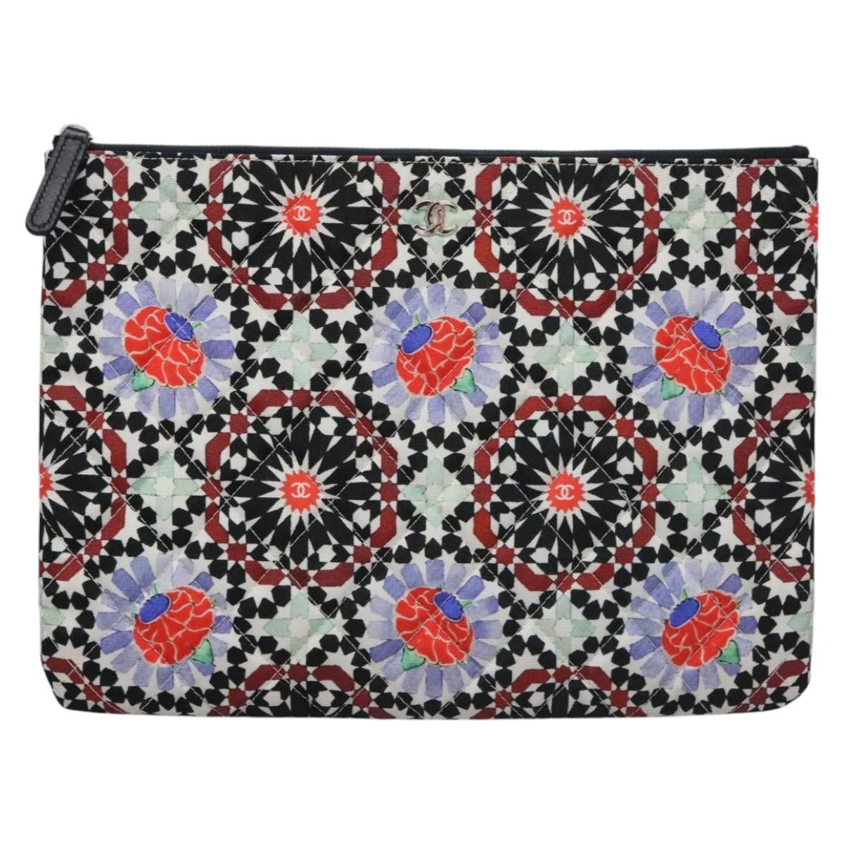 Chanel Coco Mark Black Cotton Clutch Bag (Pre-Owned) Size ONE SIZE - 1 Thumbnail
