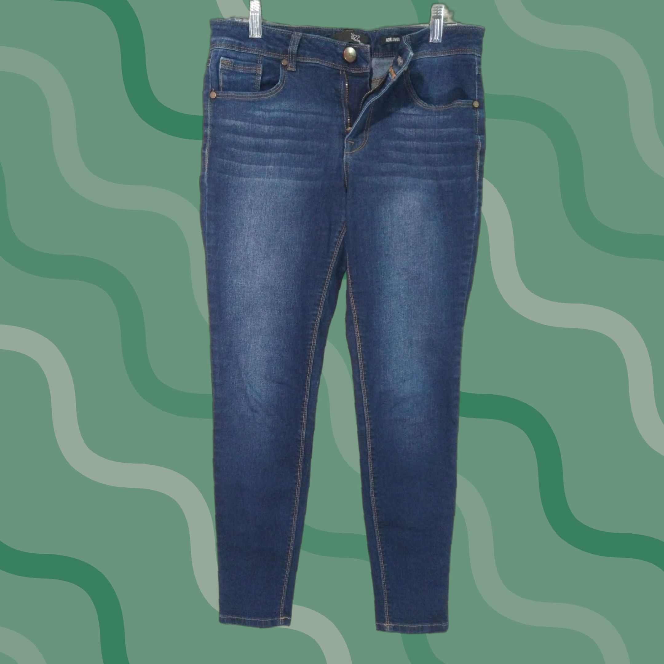 Denime 1822 Jeans Womens 6 Blue Denim Adrianna Mid Rise Ankle Stretch 5-Pocket Blue Size 28" / US 6 / IT 42 - 1 Thumbnail