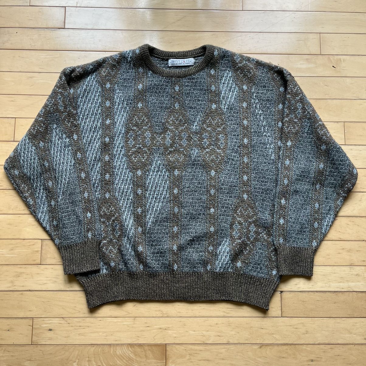 Vintage Brown Vintage knit sweater Size US L / EU 52-54 / 3 - 1 Thumbnail