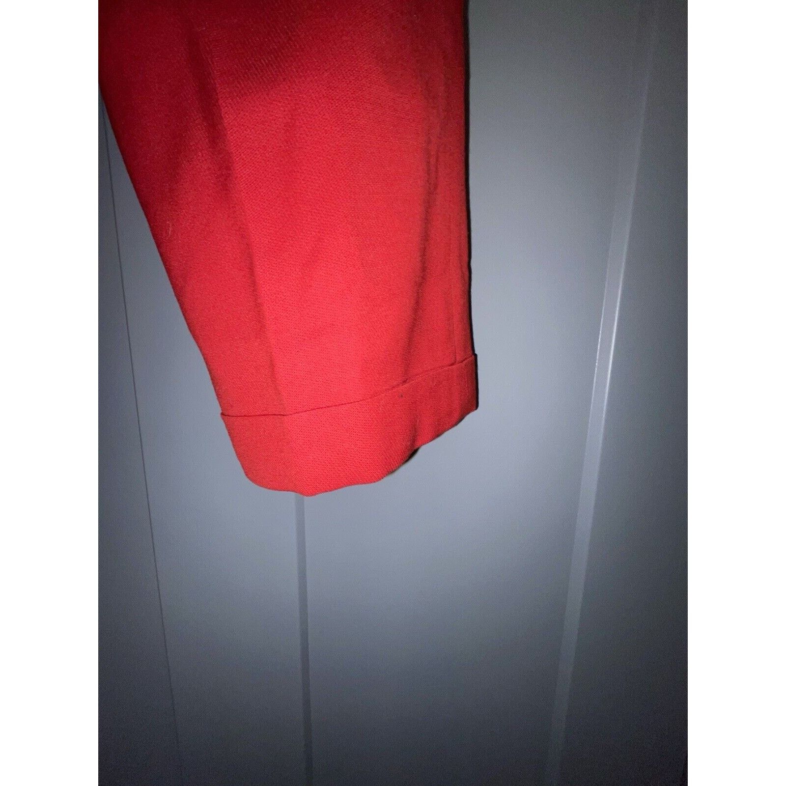 Lauren Ralph Lauren RALPH LAUREN Red Pleated Casual Cuffed Pure Wool Ankle Pant Size 30" / US 8 / IT 44 - 5 Thumbnail