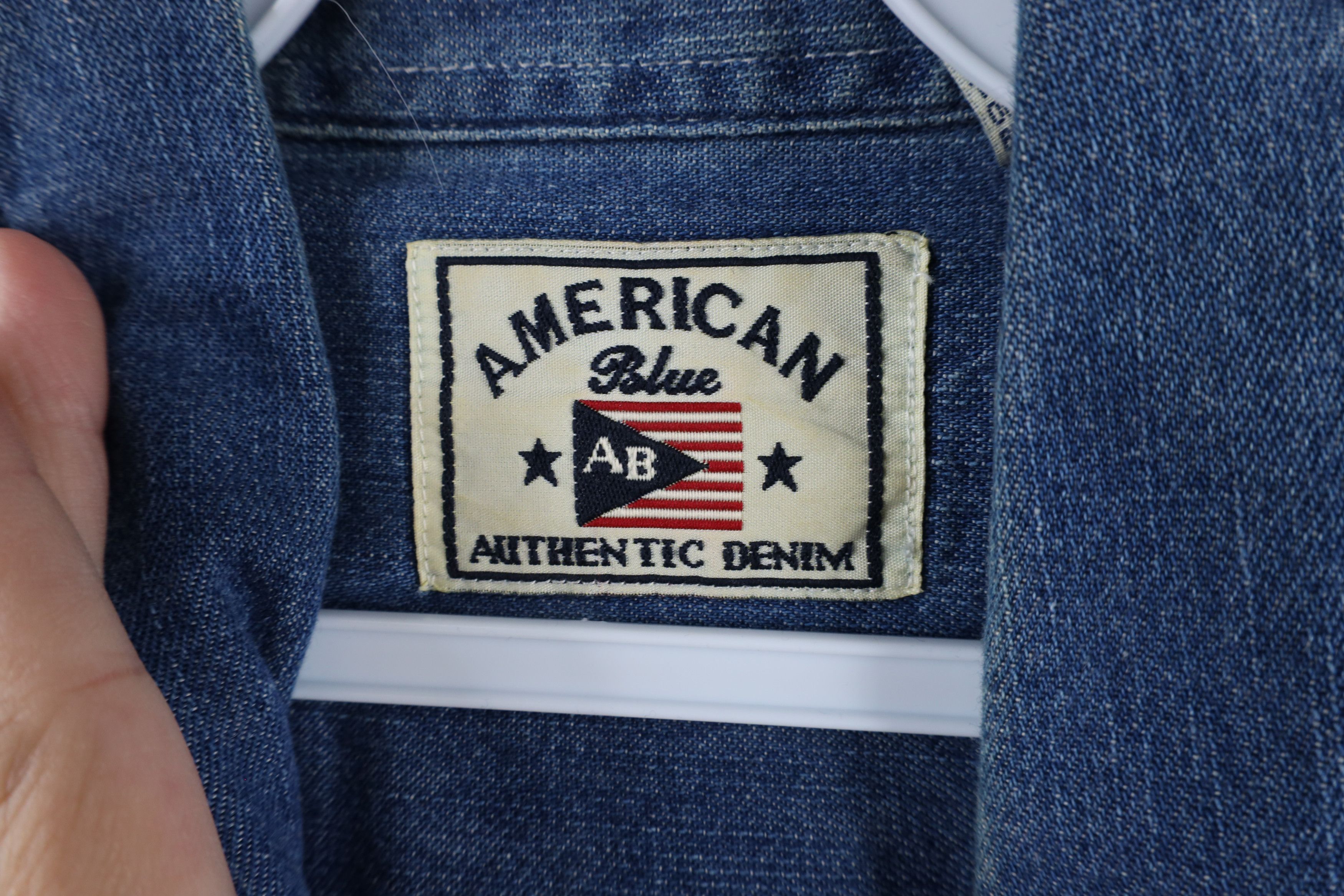 Vintage Vintage 90s Spell Out Michigan State University Denim Shirt Size US XL / EU 56 / 4 - 10 Thumbnail