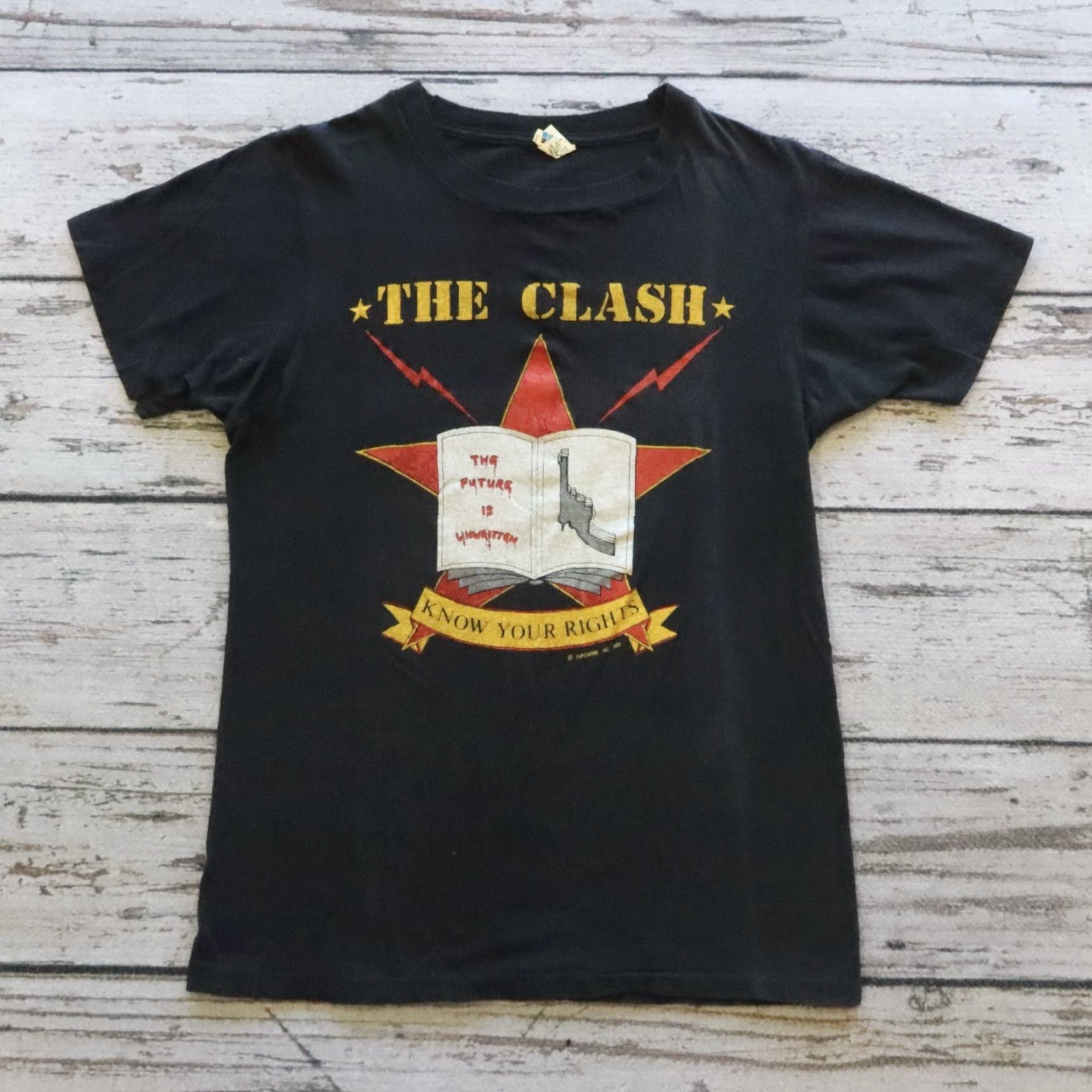 Vintage VINTAGE The Clash Combat Rock Tshirt North American Campaign Black L Mens Size US L / EU 52-54 / 3 - 2 Thumbnail