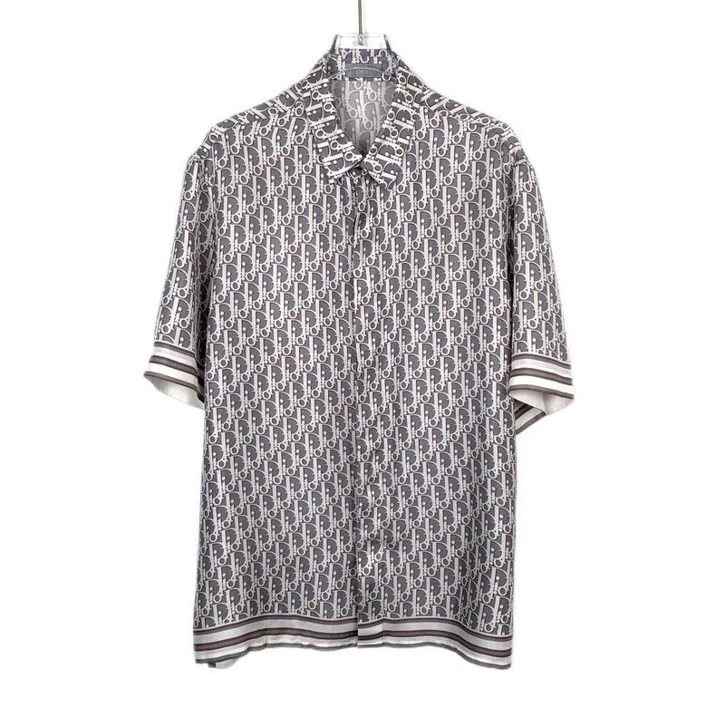 Dior Dior Size 39 Gray logo full print lapel single-breasted mul Size US XXS / EU 40 - 1 Thumbnail