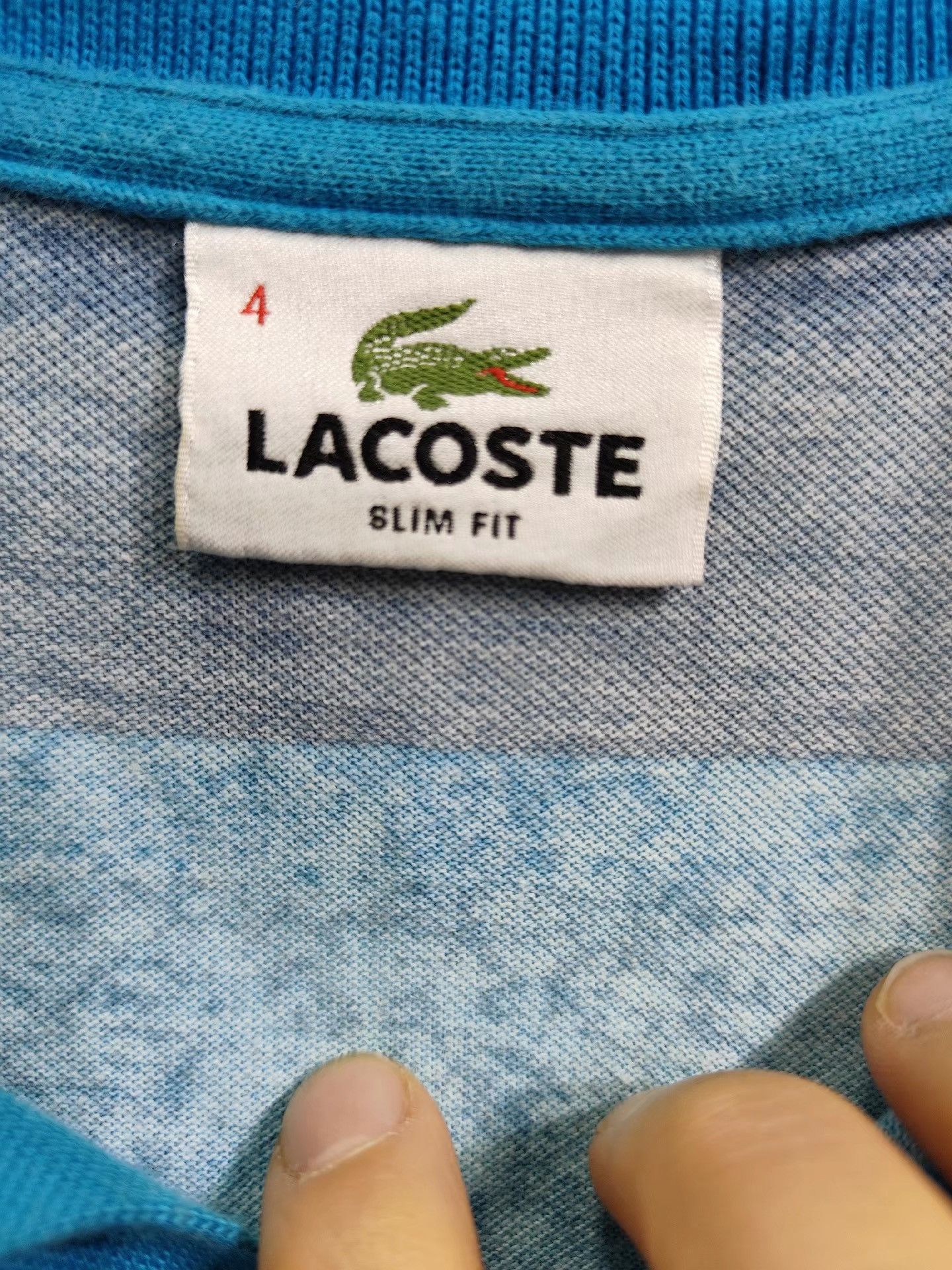 Lacoste LACOSTE Men's Blue Short Sleeve Top K29 Size US XL / EU 56 / 4 - 4 Thumbnail
