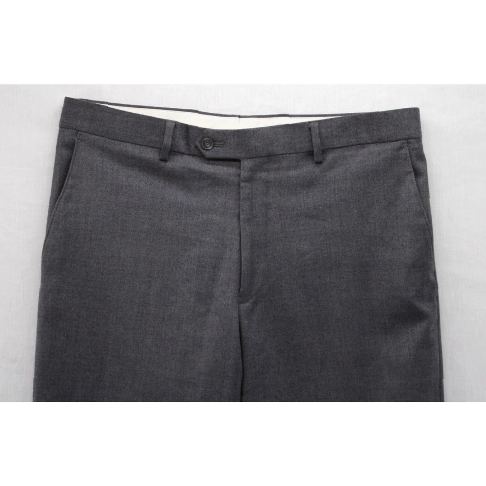 Jos. A. Bank VINTAGE Jos A Bank 1905 Dress Pants Mens 36X29 Gray Wool Blend Flat Front Stylish Preppy Size US 36 / EU 52 - 2 Thumbnail