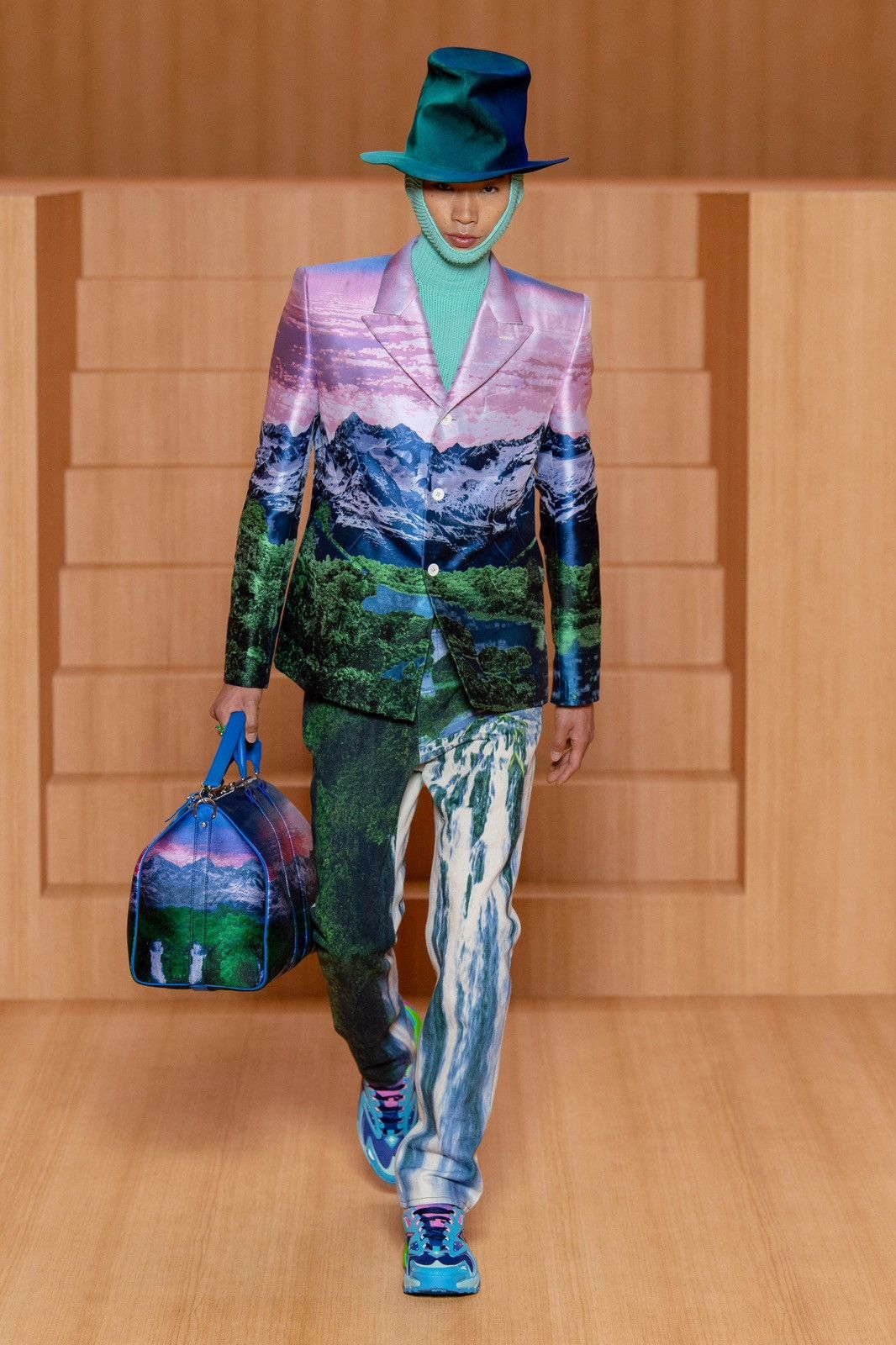 Louis Vuitton × Virgil Abloh Louis Vuitton x Virgil Abloh SS22 Landscape Denim Jacket Size US L / EU 52-54 / 3 - 1 Thumbnail