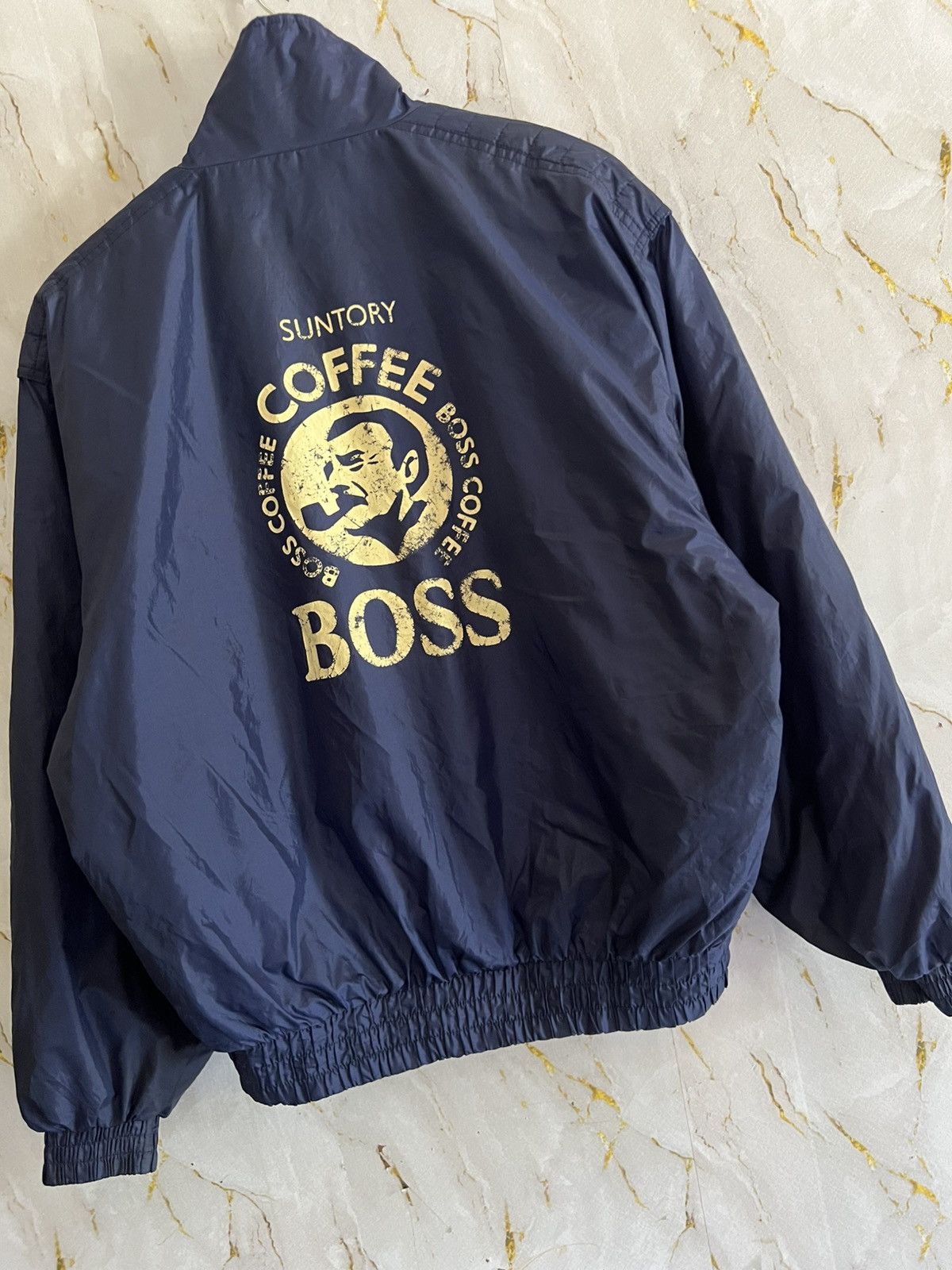 Vintage Suntory Boss Coffee Zipper Jacket – Rare Collectible