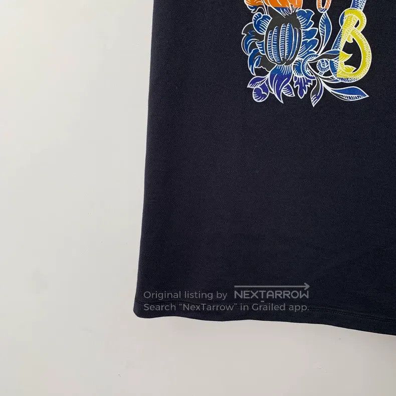 Hermes Hermes Black Lock扣Floral Print Cotton Round Collar Short S Size S / US 4 / IT 40 - 4 Thumbnail