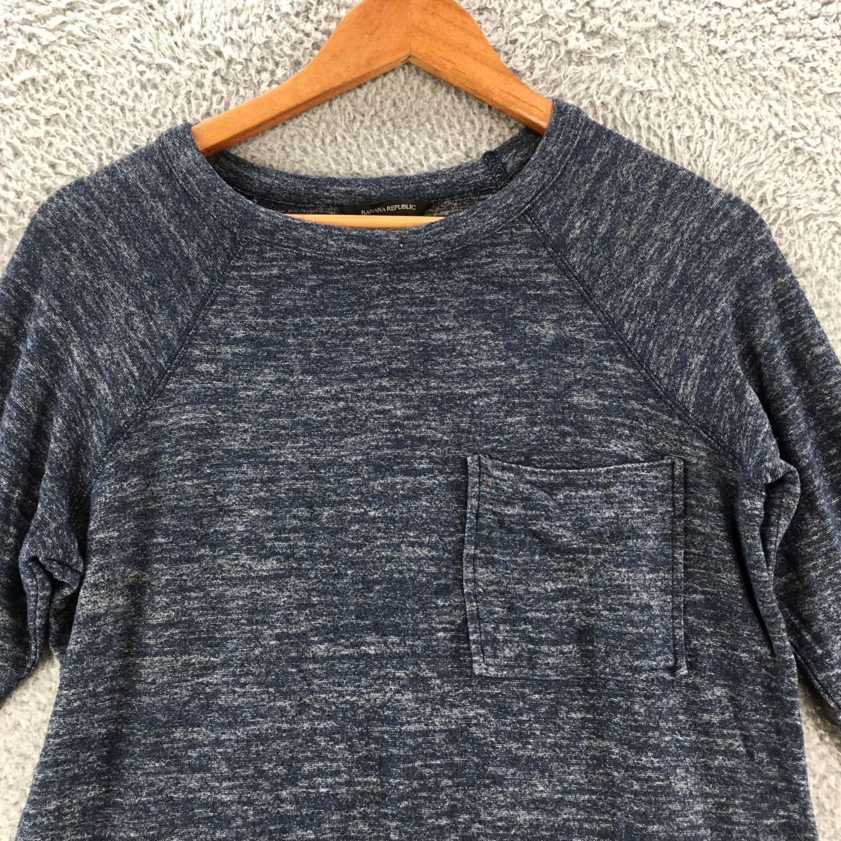 Banana Republic Banana Republic Long Sleeve Tee Womens Small Blue Crew Neck Pullover Shirt Size S / US 4 / IT 40 - 2 Thumbnail