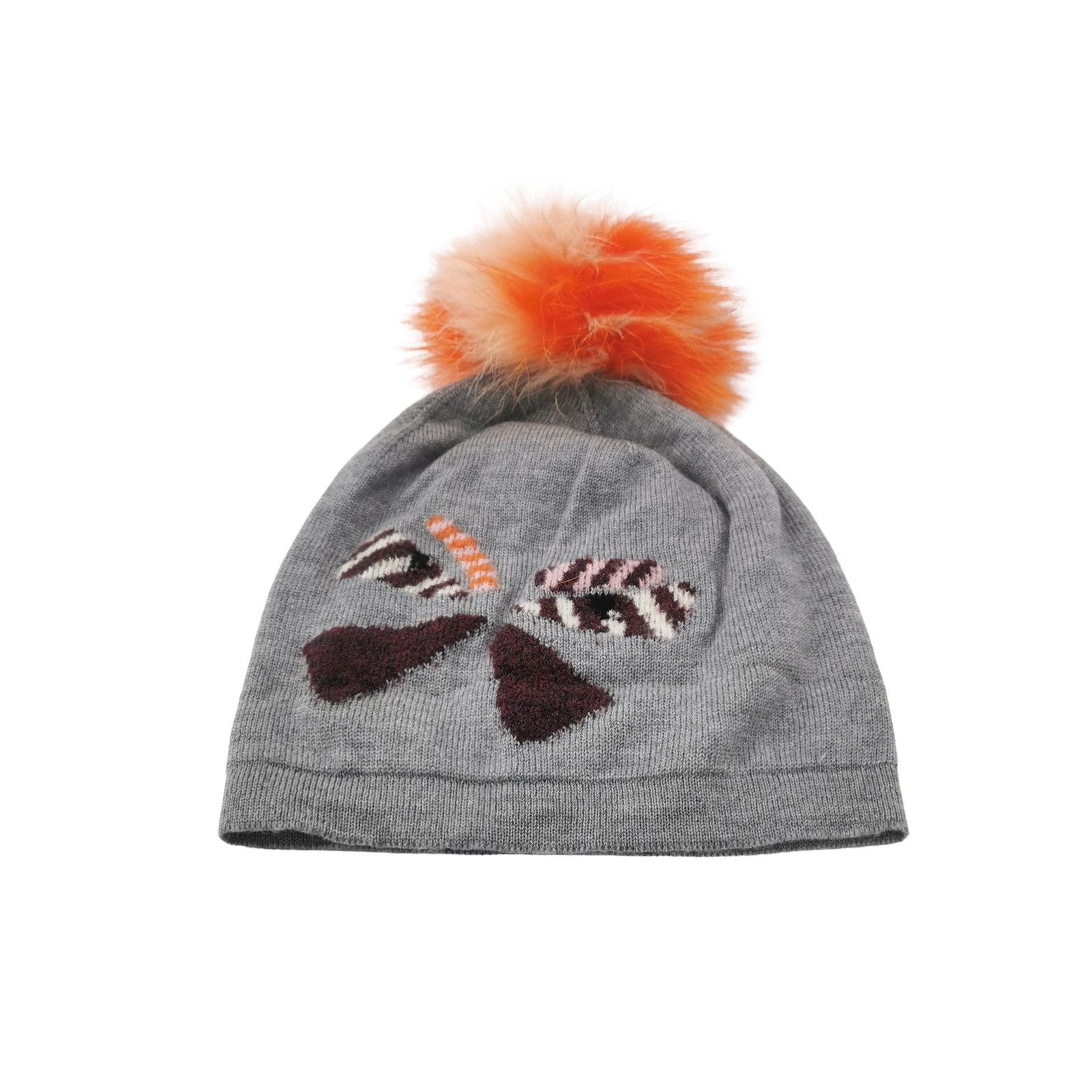 Fendi Fendi Graphic Wool Pompom Beanie Size ONE SIZE Size ONE SIZE - 1 Thumbnail