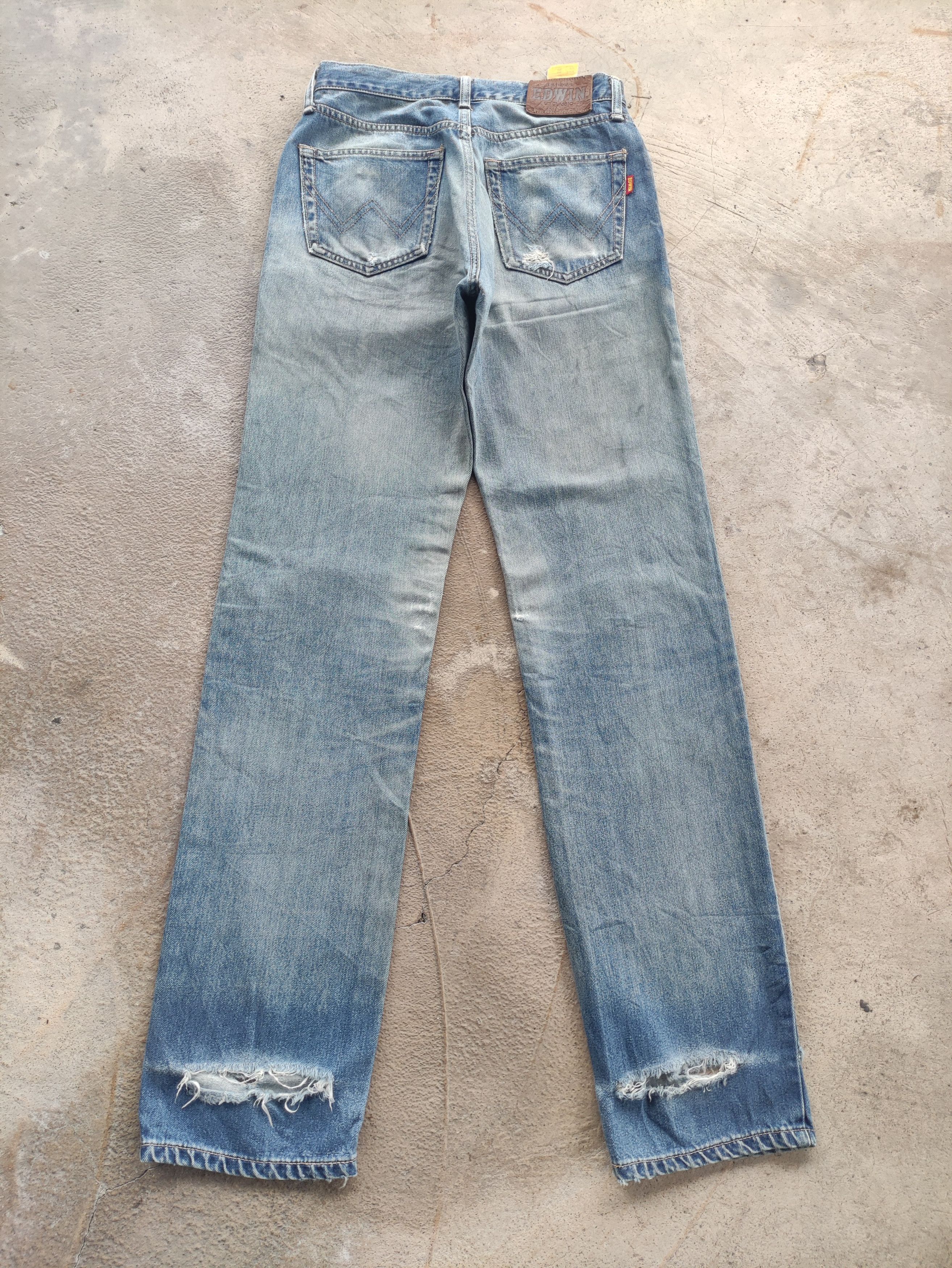 Edwin Vintage Edwin Japan Jean Distressed Faded Denim Size US 29 - 11 Thumbnail