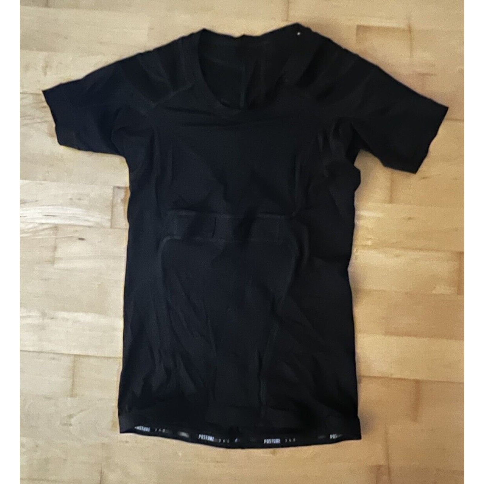 Designer Posture 360 Posturewear Black V Neck Short Sleeve Shirt M Size M / US 6-8 / IT 42-44 - 2 Thumbnail