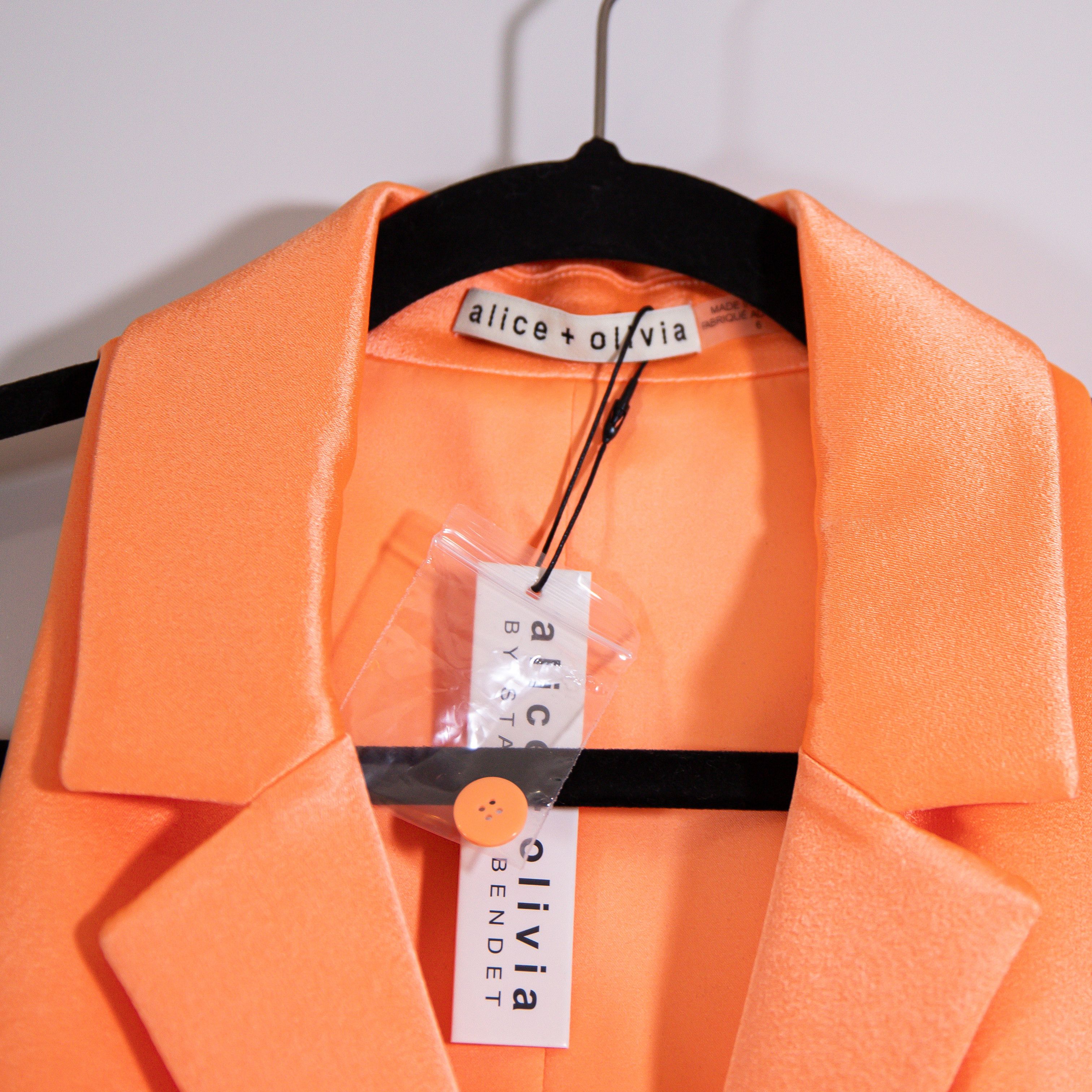 Alice + Olivia NEW Alice And Olivia Amber Satin Collared Size M / US 6-8 / IT 42-44 - 2 Thumbnail