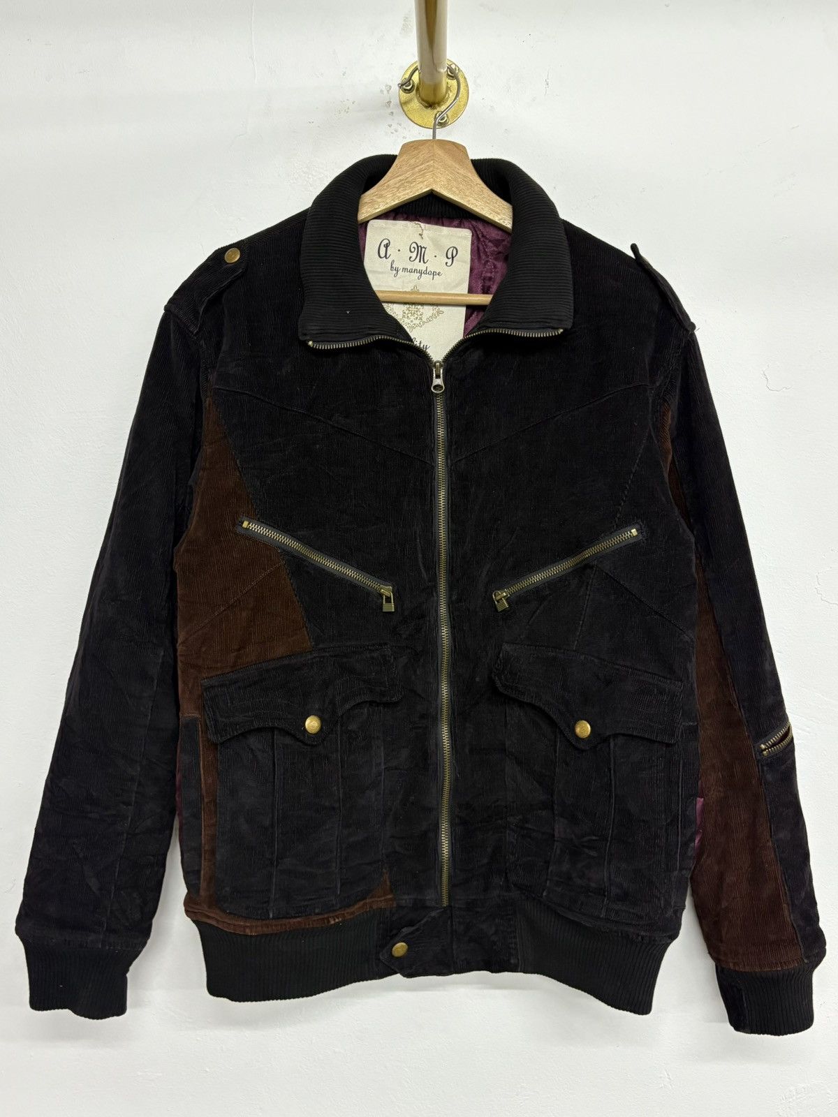 14th Addiction AMP Manydope Corduroy Bomber Issey Miyake Patchwork Style Size US M / EU 48-50 / 2 - 13 Thumbnail