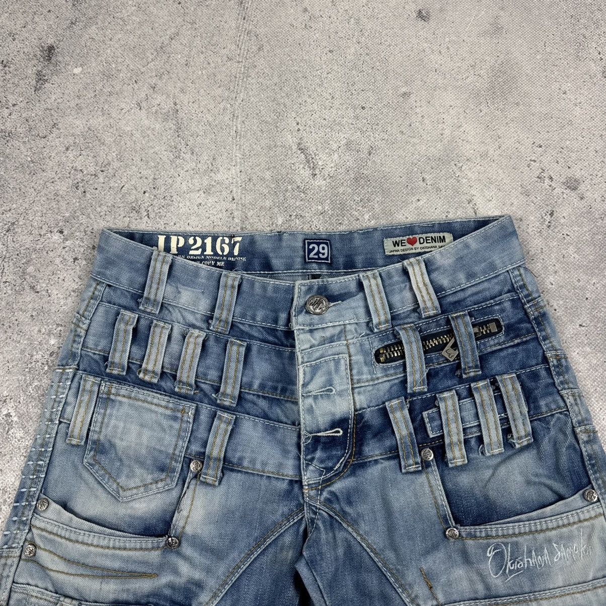 Japanese Brand J Rag Straight Patchwork Multipocket Y2K Denim Jeans Size US 29 - 3 Thumbnail