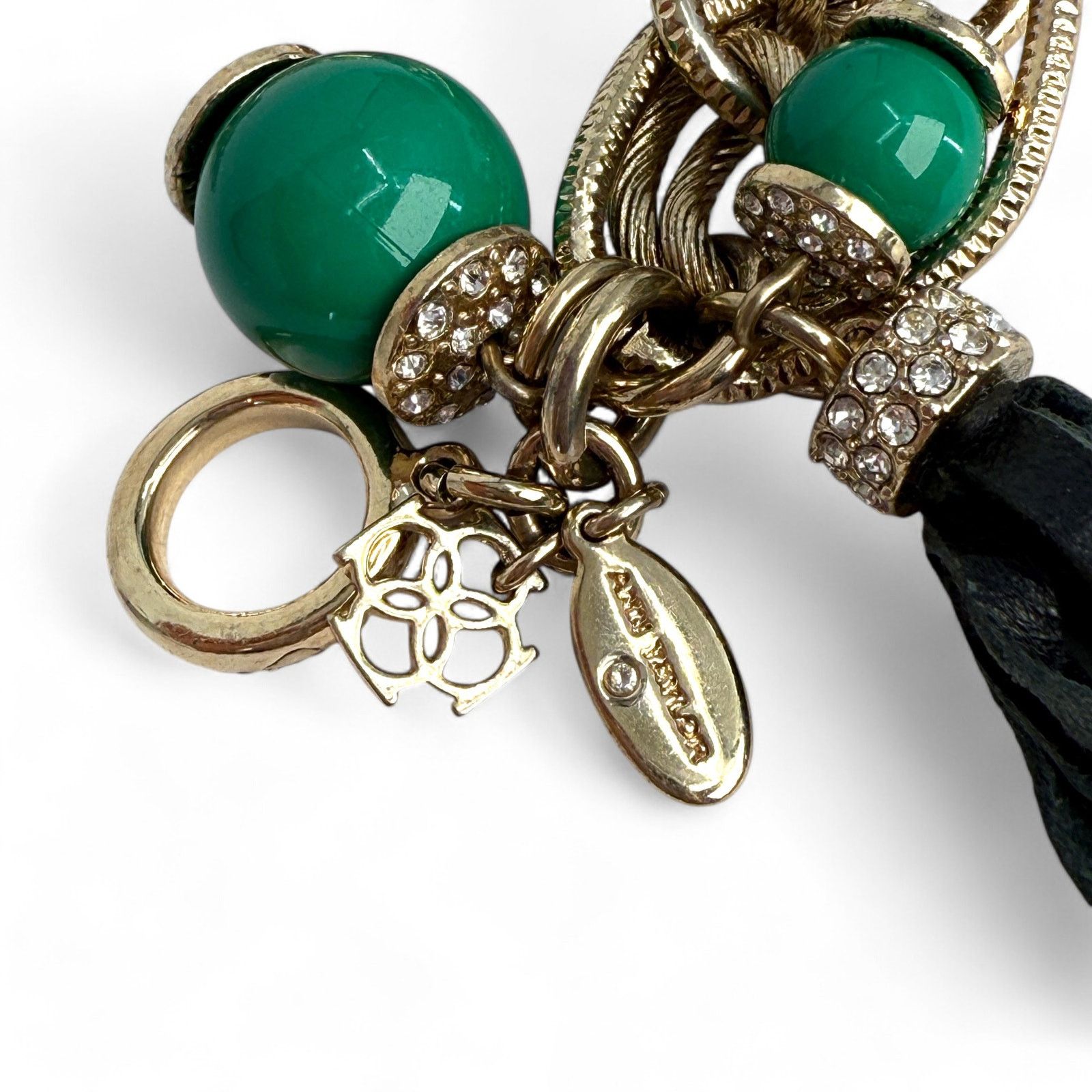 Ann Taylor Ann Taylor Charm Bracelet Gold Tone Chain Rhinestone Tassel Size ONE SIZE - 3 Thumbnail