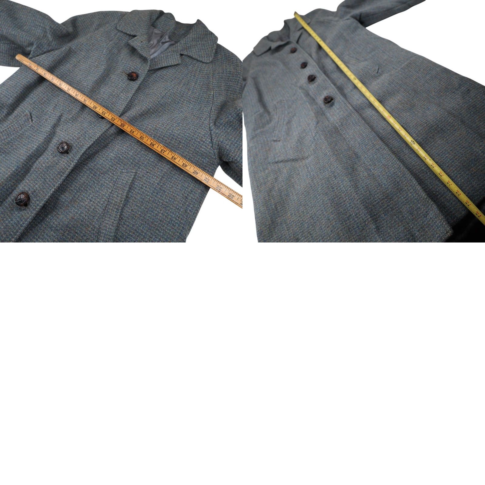 Harris Tweed VINTAGE Harris Tweed for Tar-Shire Womens Large Overcoat Blue Size L / US 10 / IT 46 - 8 Thumbnail