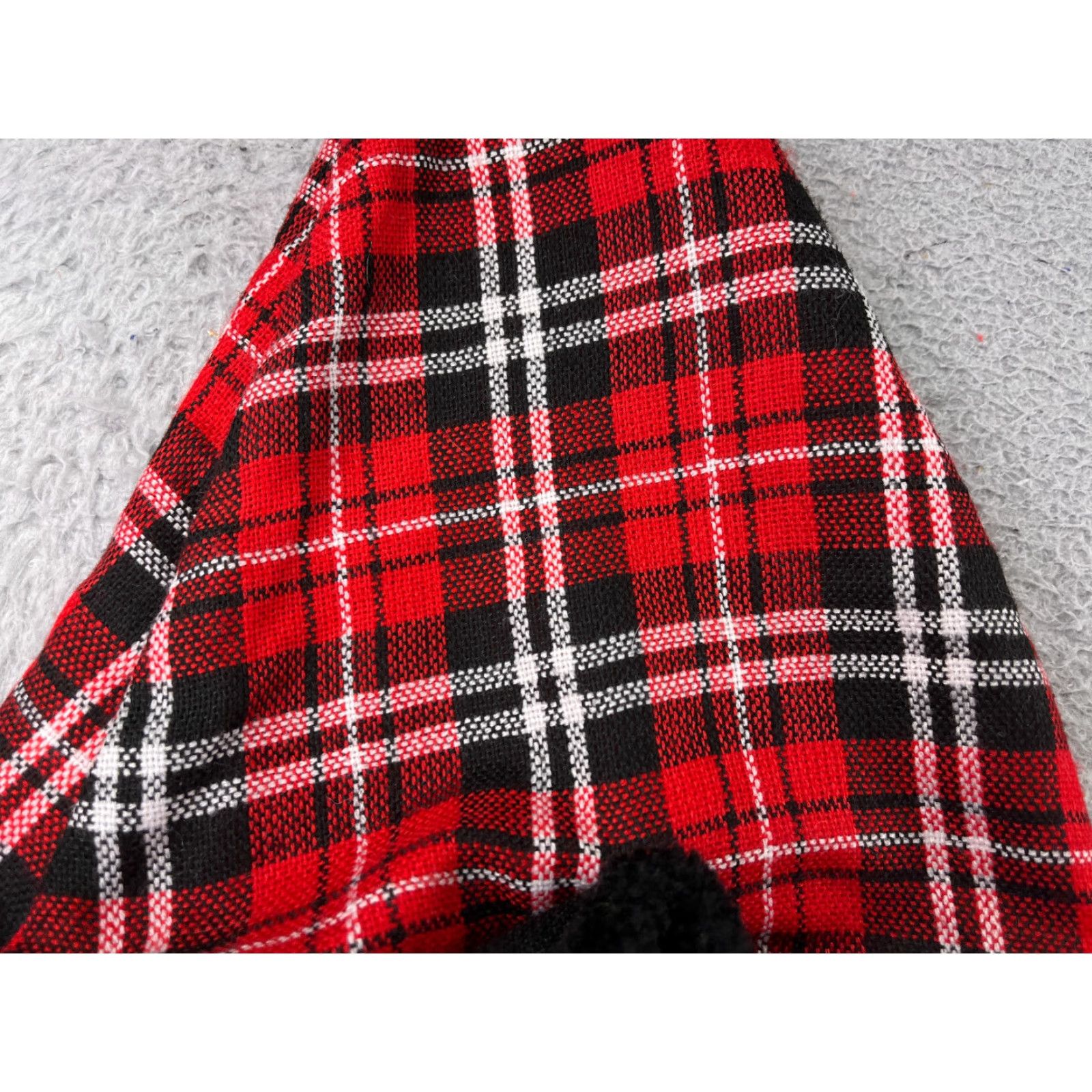 Vintage Unbranded Beanie Adult One Size Red Plaid Knit Acrylic Polyester Blend Christmas Ski Size ONE SIZE - 2 Thumbnail